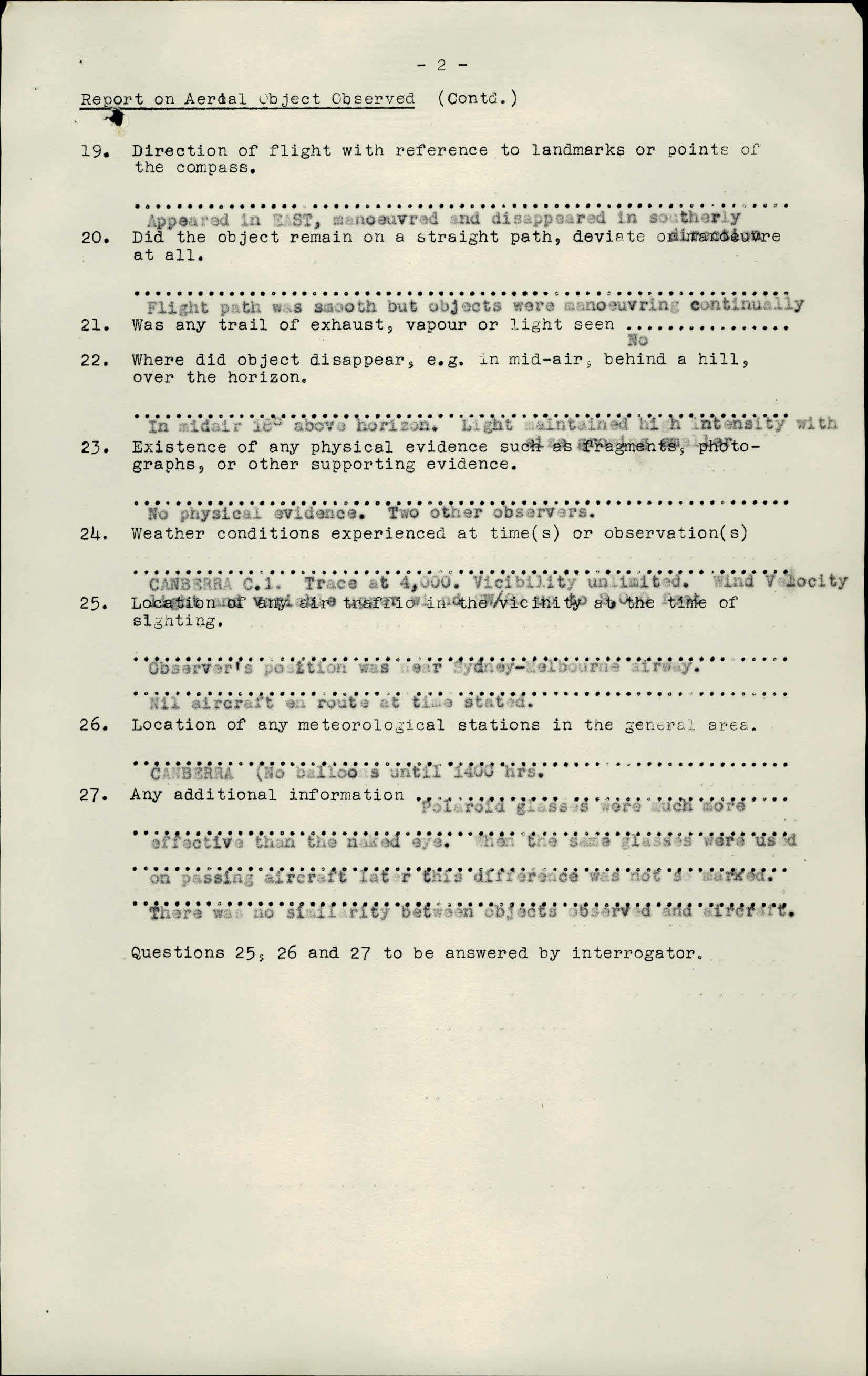 Australia Ufo Disclosure 59, 211P File B5758 21 1 387 Part 2 3083715
