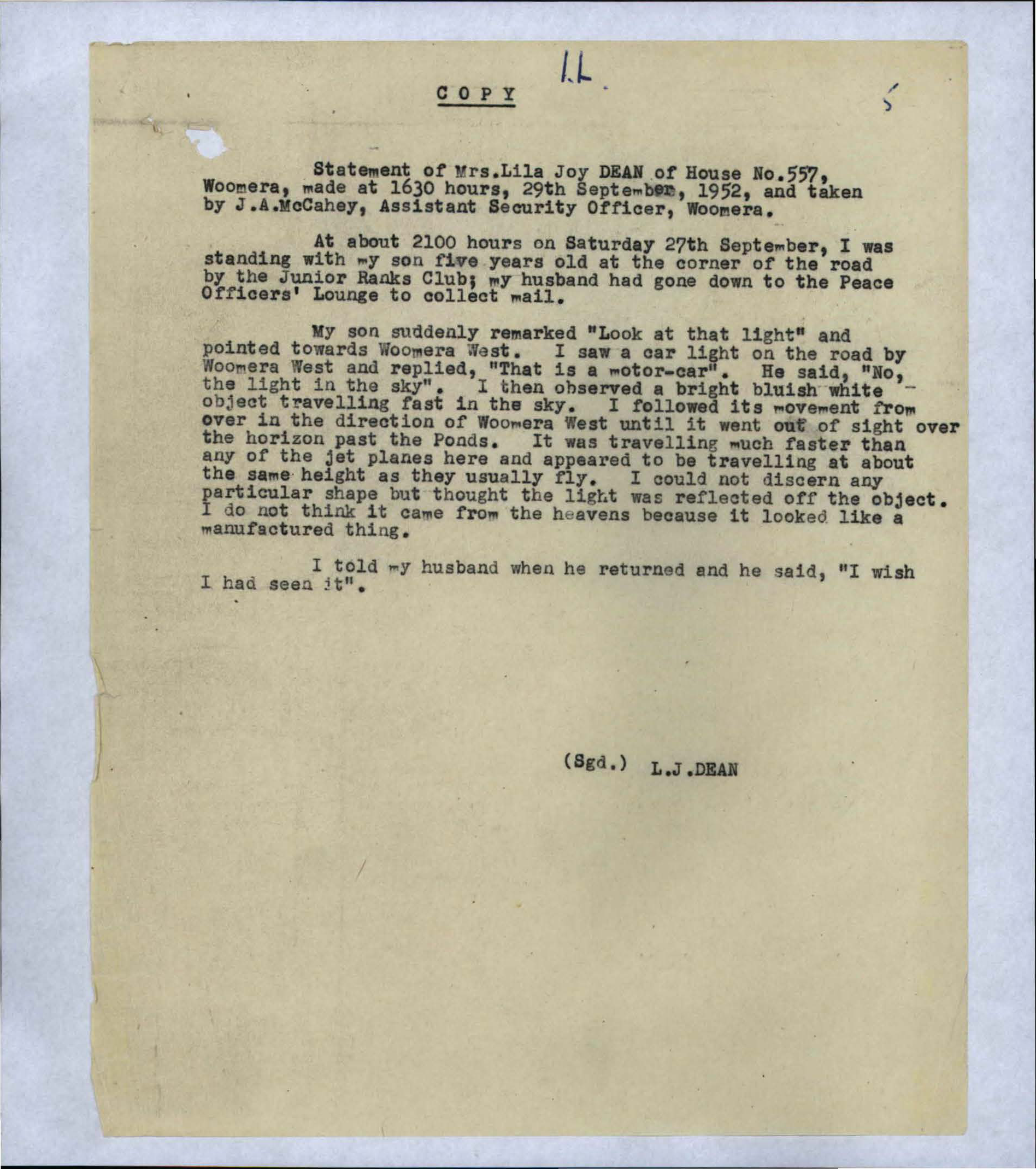 Australia Ufo Disclosure 63, 174P File D250 56 483 975473
