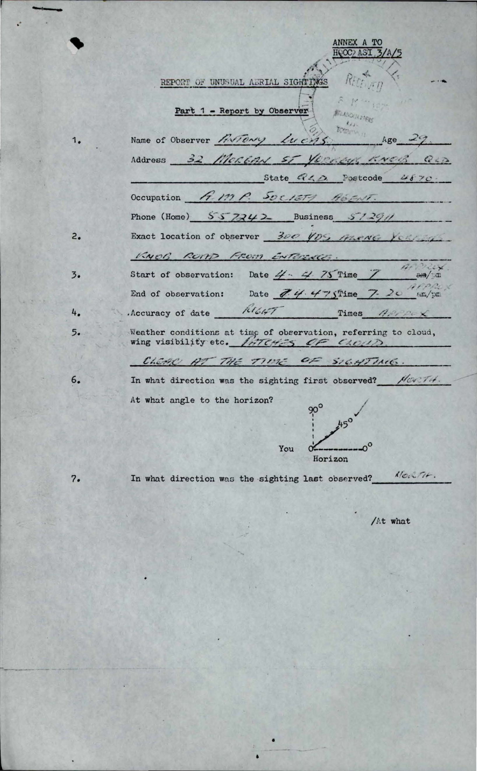 Australia Ufo Disclosure 71, 243P File J63 25 5 40 Air Part 3 1878373