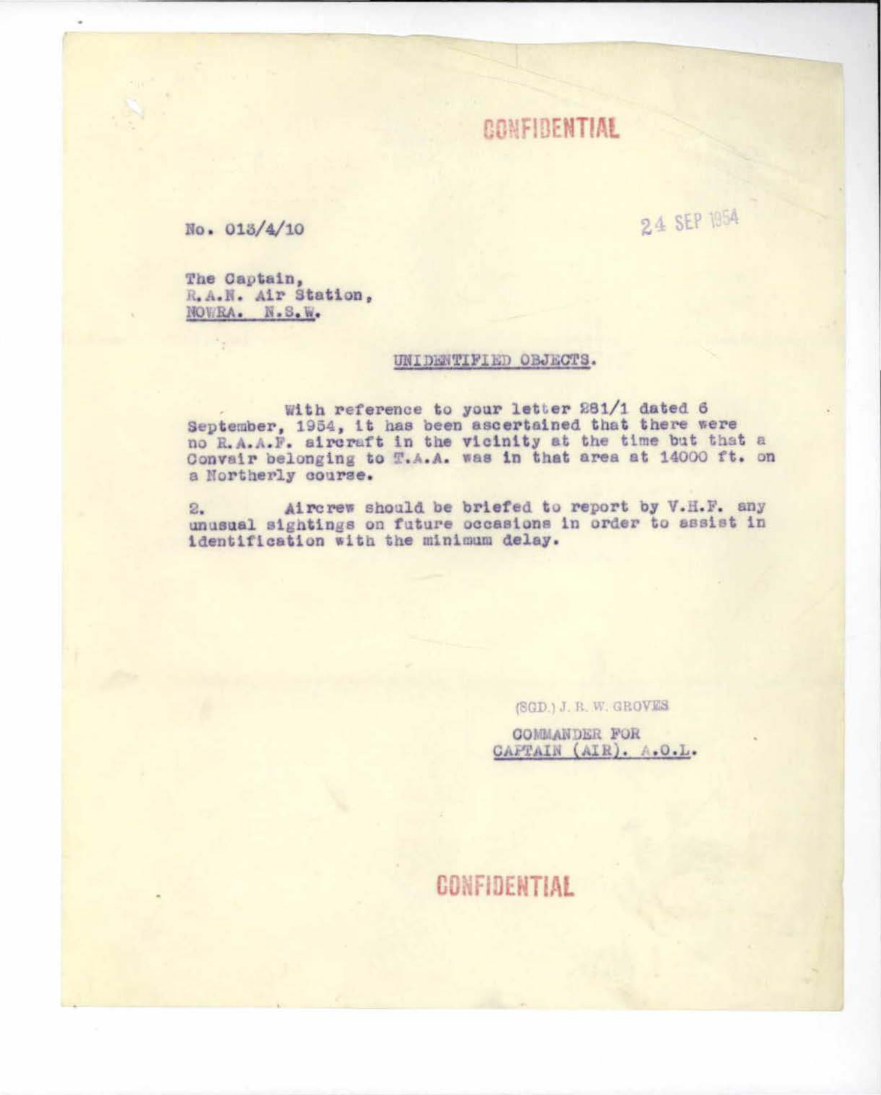 Australia Ufo Disclosure 74, 19P File Mp926 1 3079 101 1 3173603