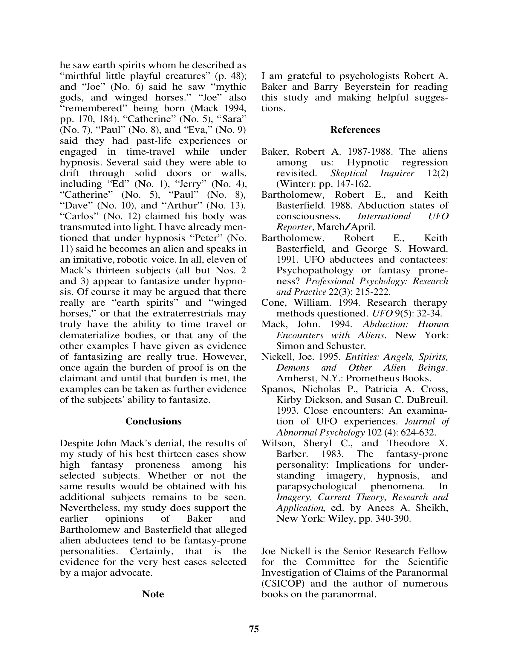 Alien Abductions A Critical Reader