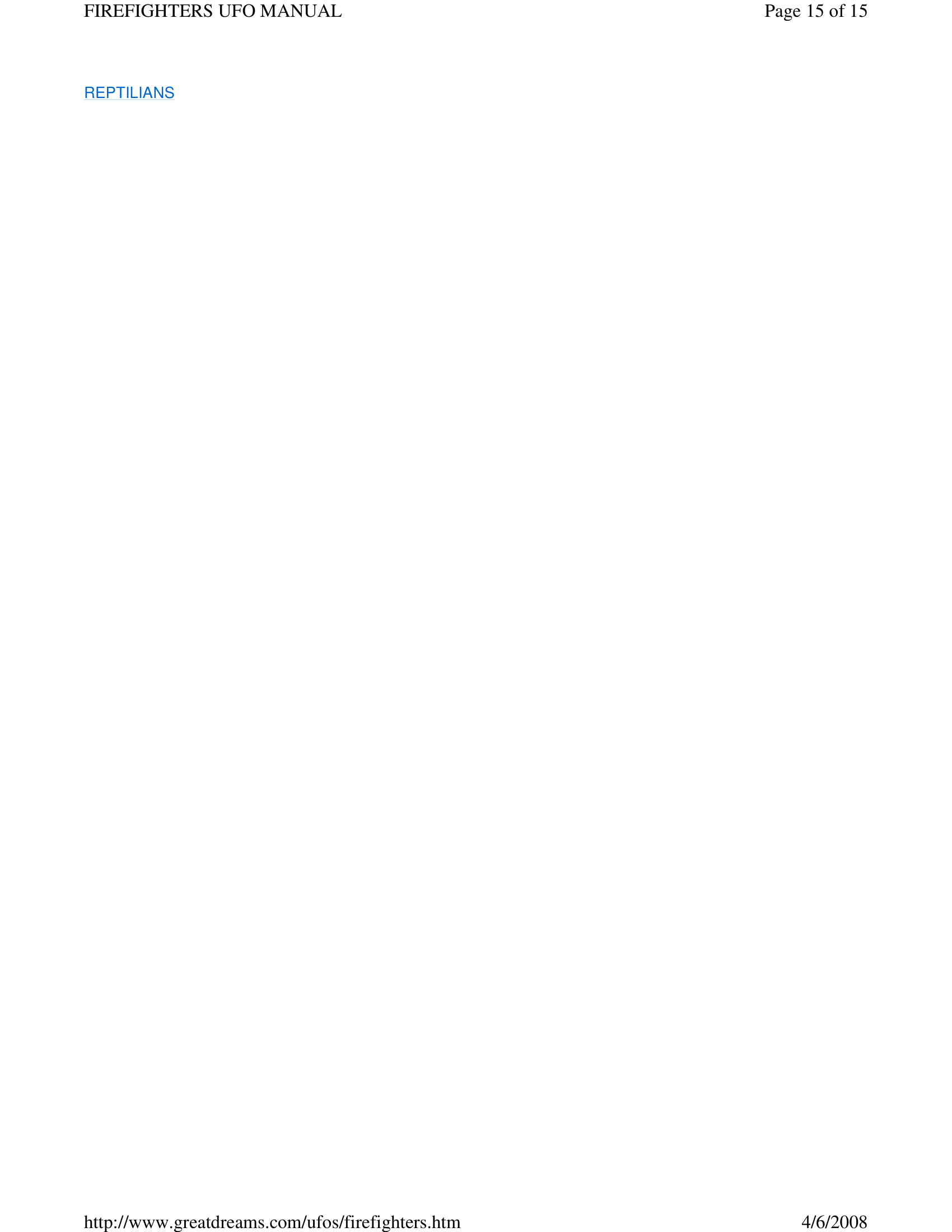 Firefighters Fema Ufo Training Manual