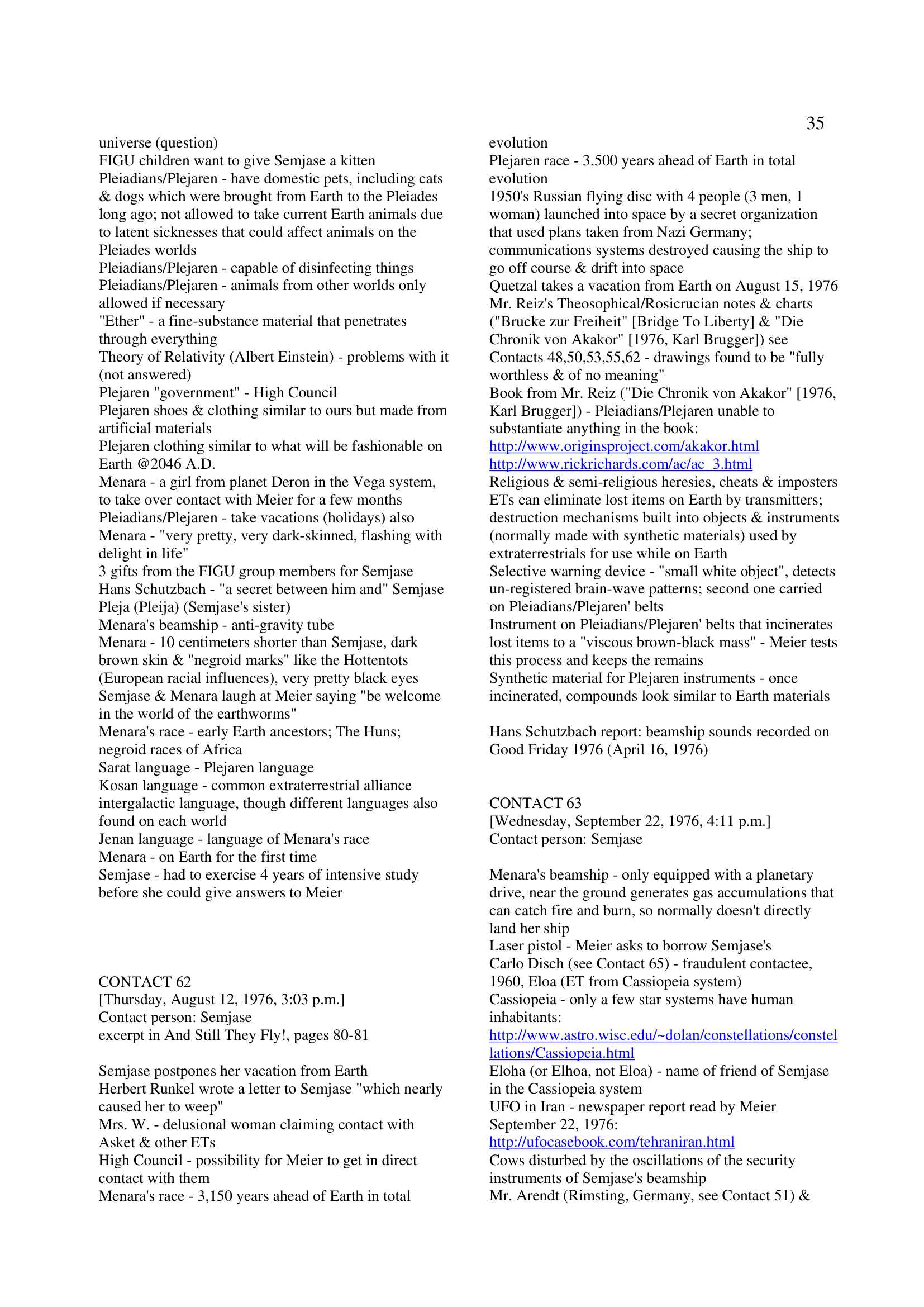 Meiers Summary Of Contact