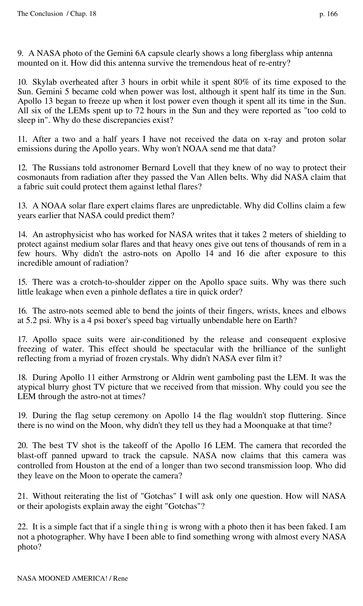 Nasa Mooned America Ralph Rene