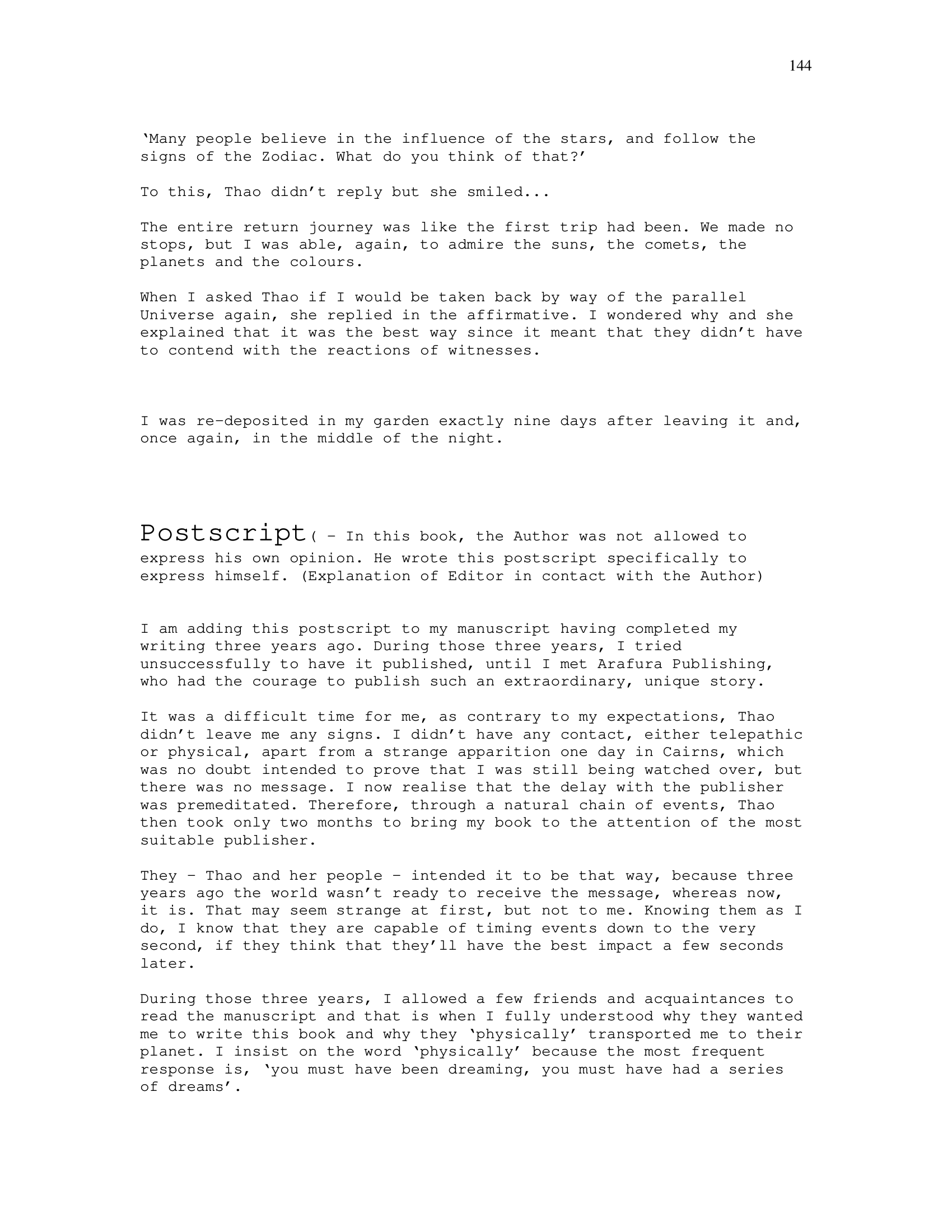 Thiaoouba Profecy Michel Desmarquet