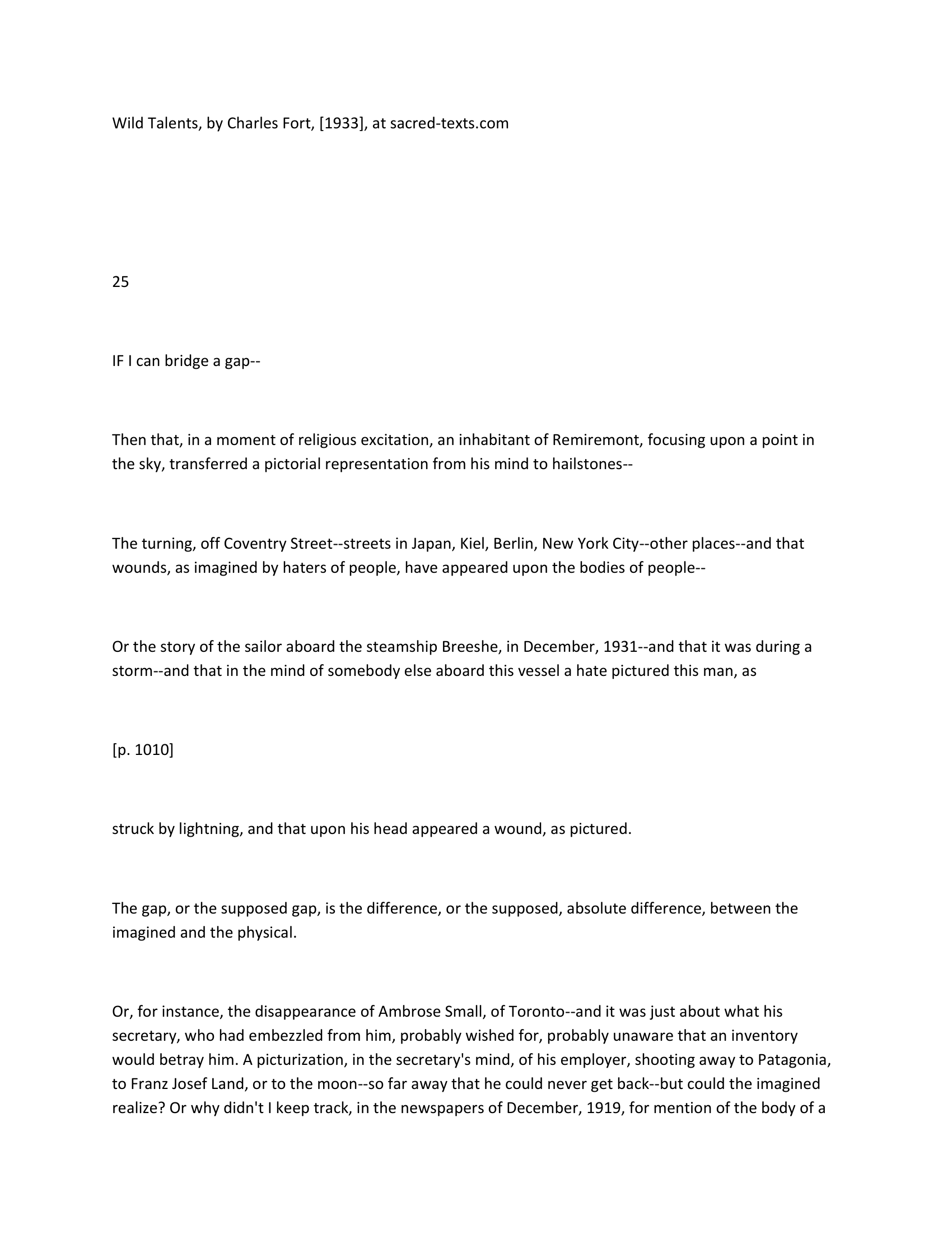 Wild Talents Charles Fort