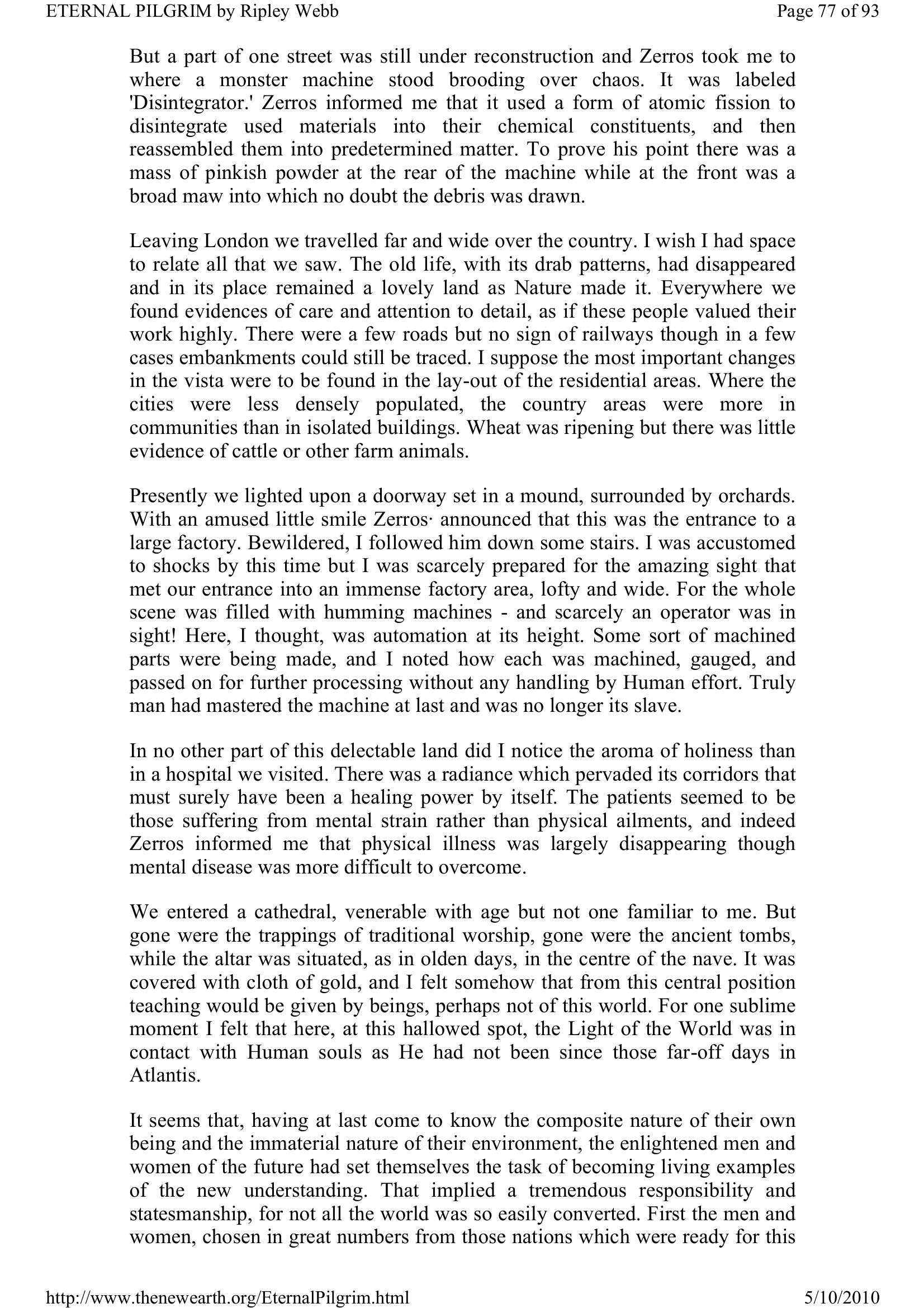 Eternal Pilgrim Ripley Webb