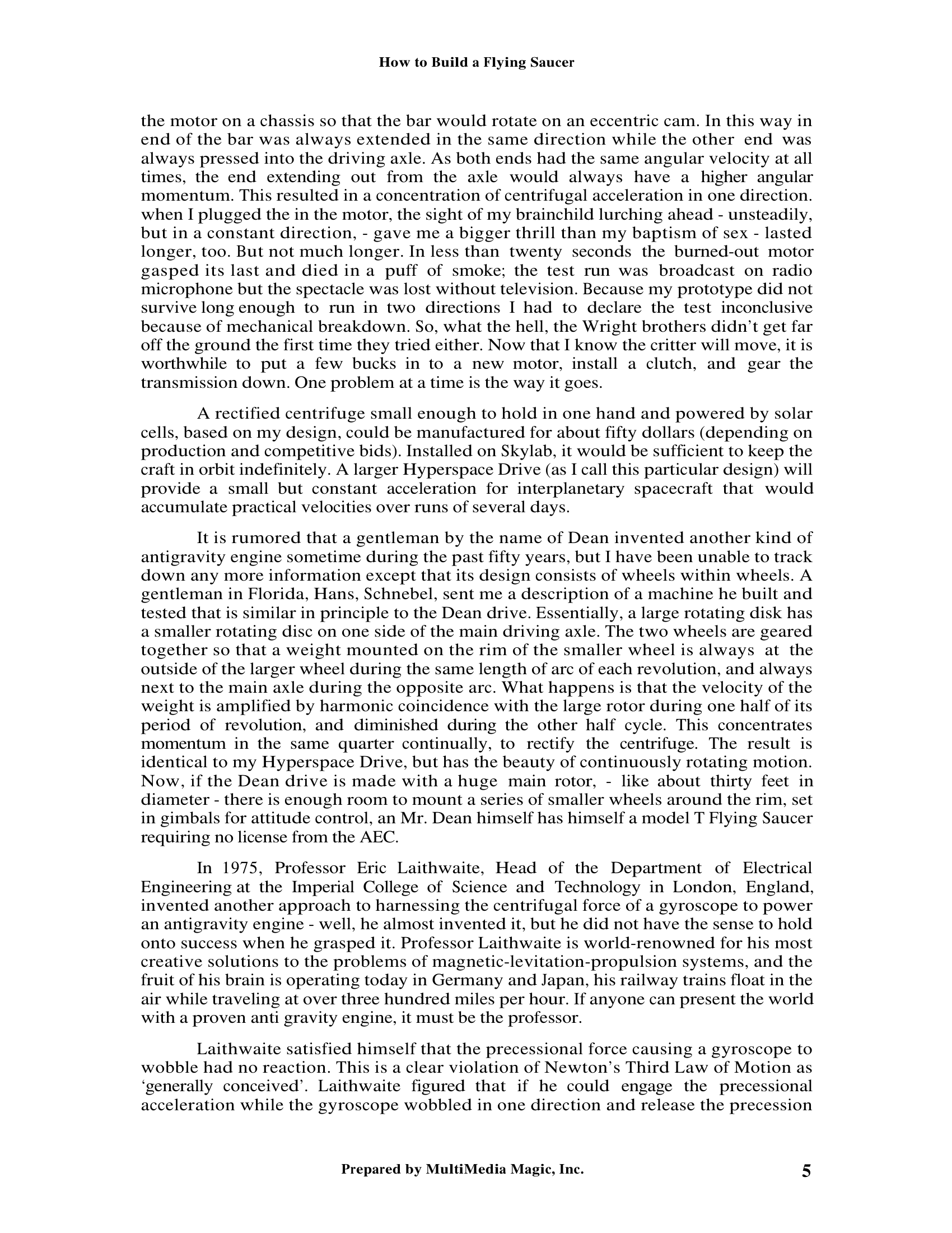 How To Build A Flying Saucer T B Pawlicki