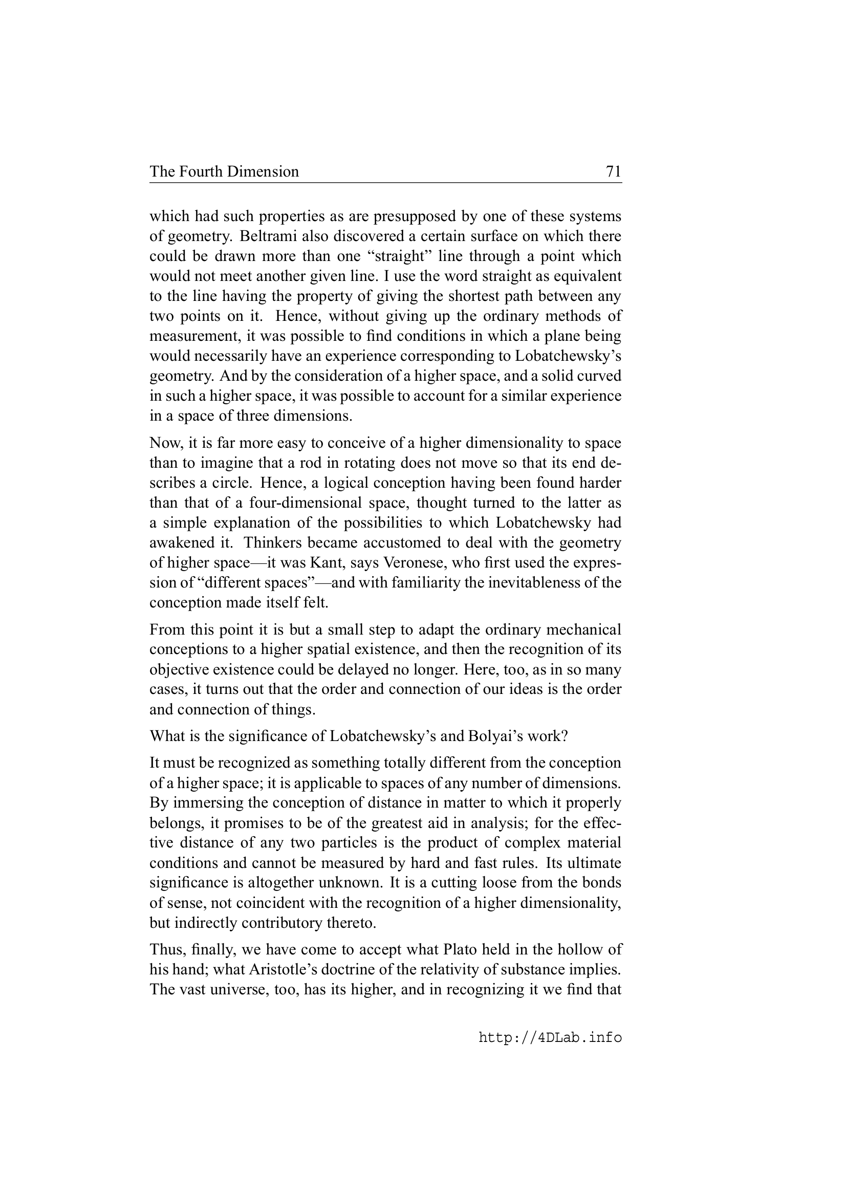 Selected Papers Of Charles Hinton About The Forth Dimension