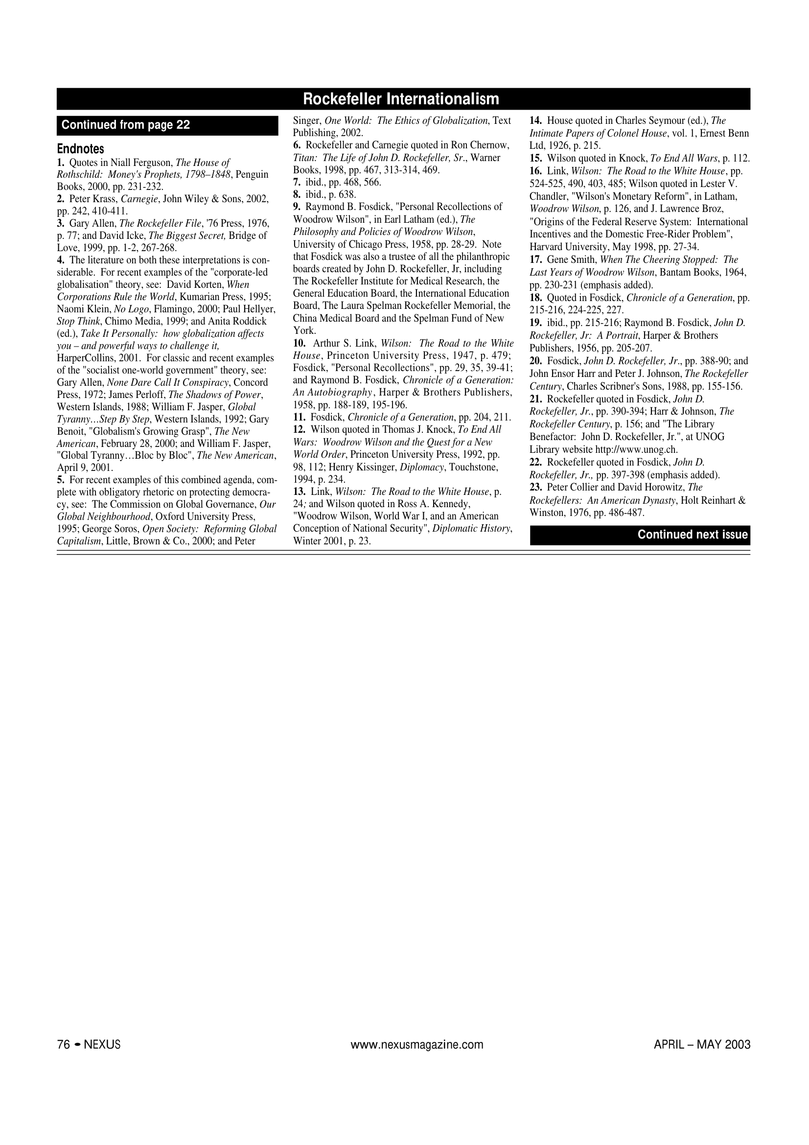 Nexus 1003 New Times Magazine