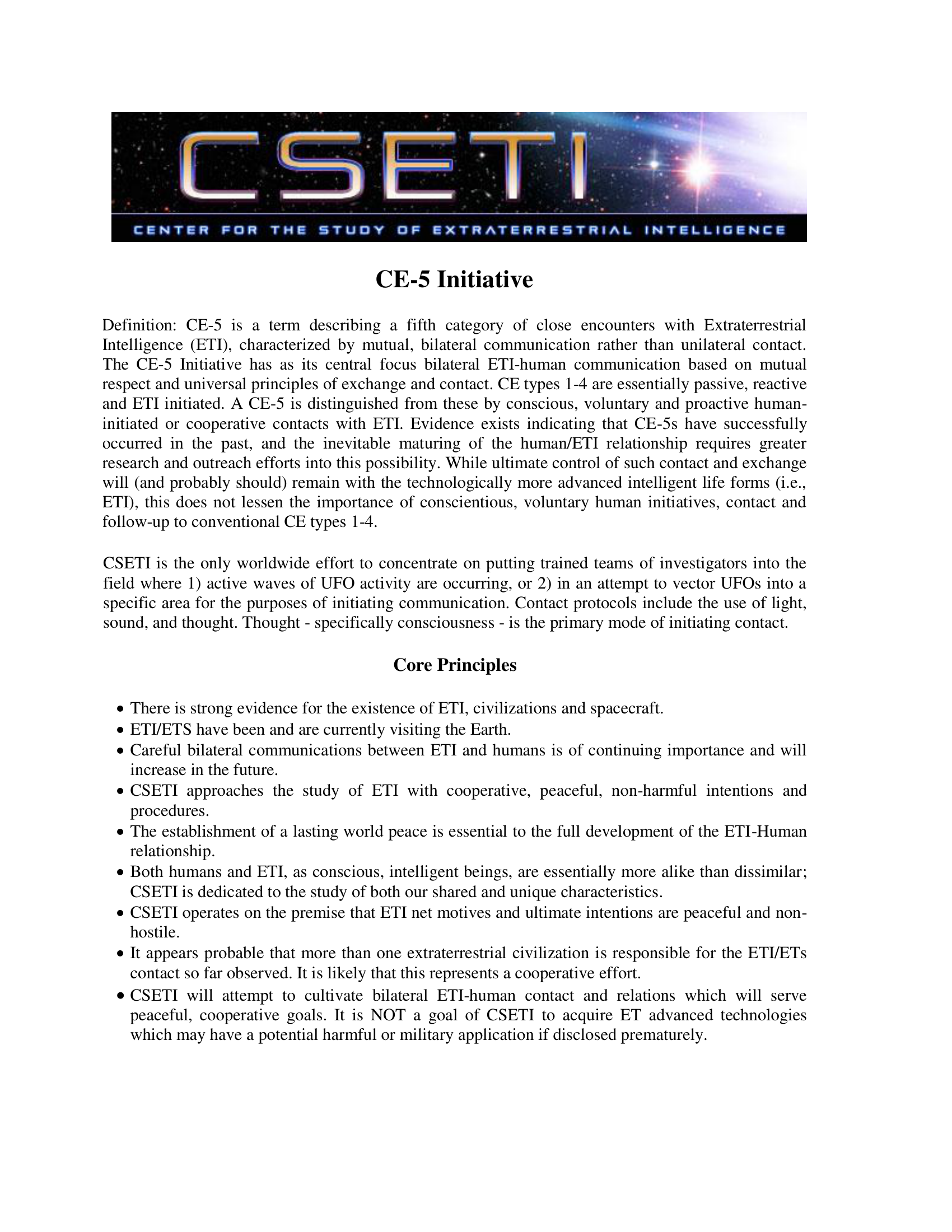 Cseti 15 The Ce 5 Initiative Summary