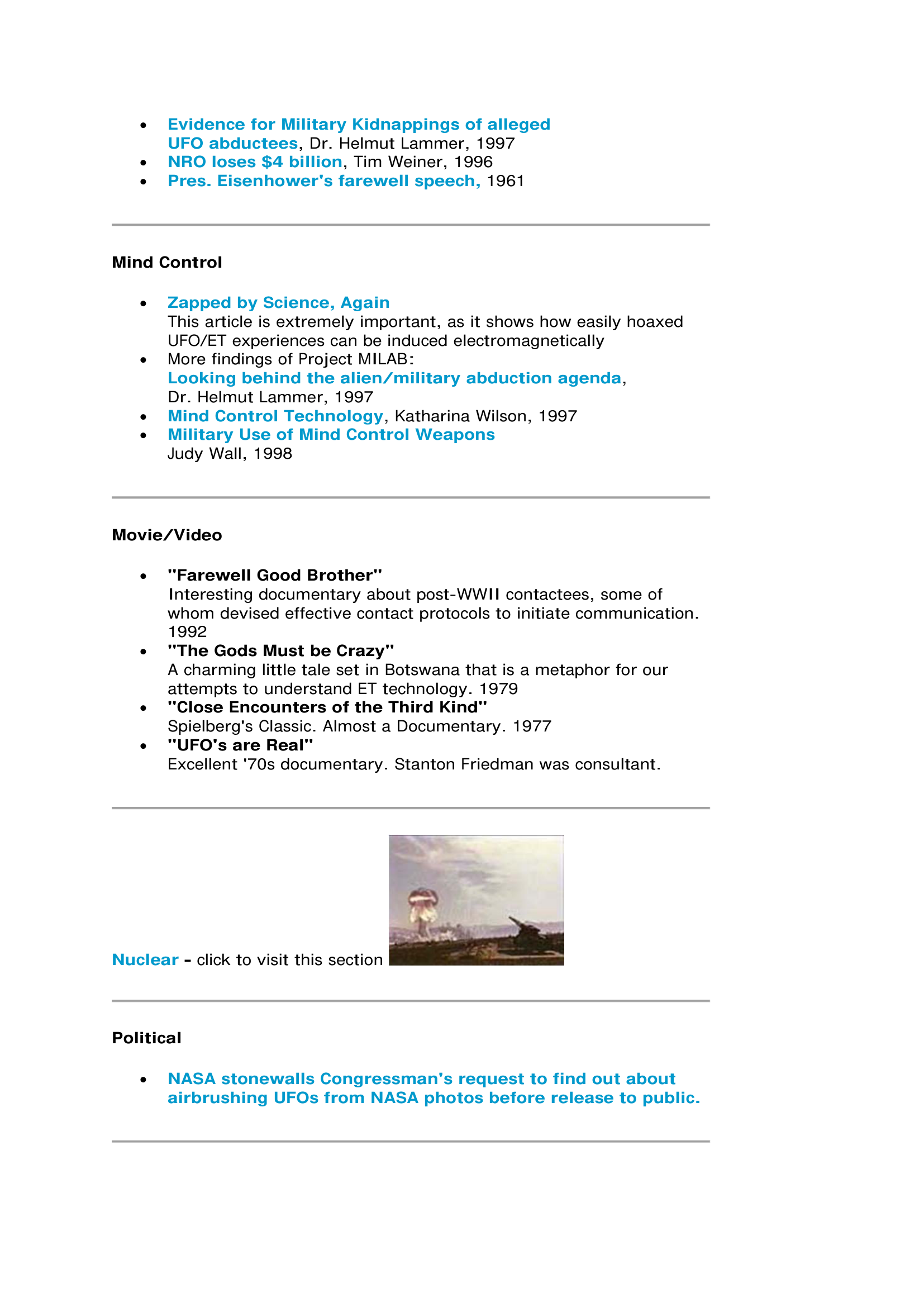 Cseti Additional Position And Briefing Papers (With Many Links)