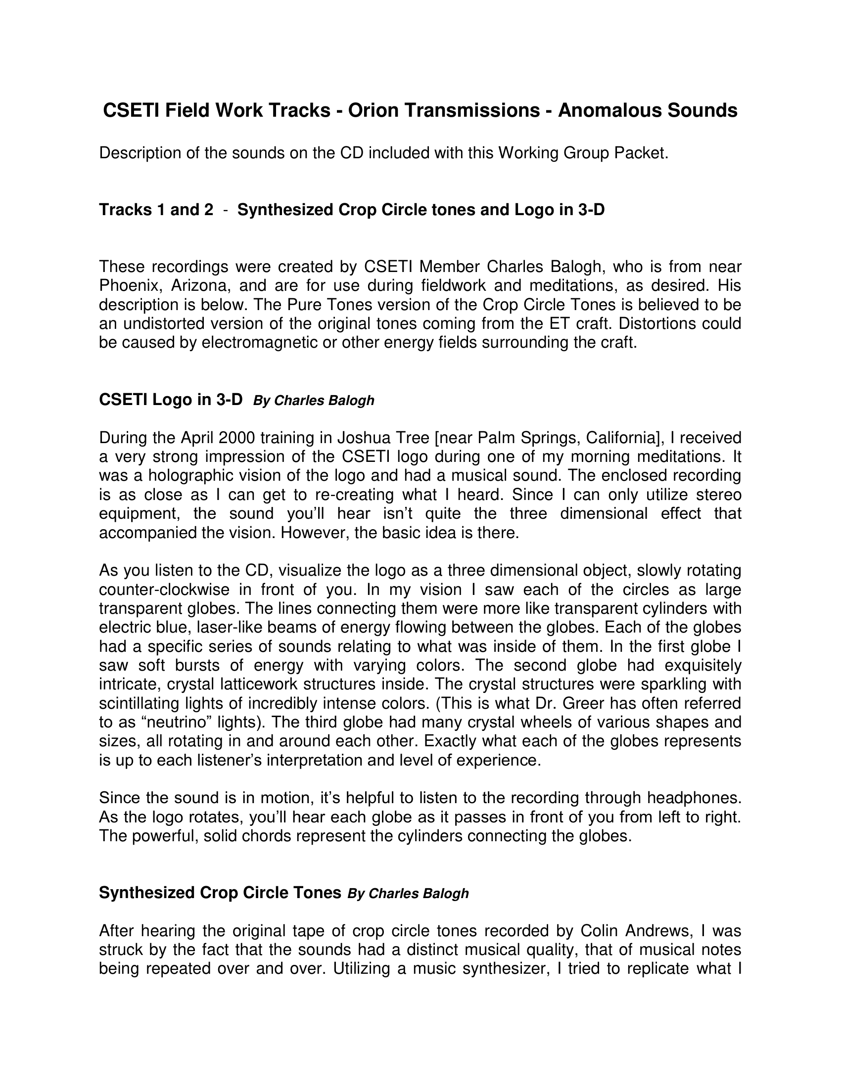 Cseti Field Work Tones Transcript