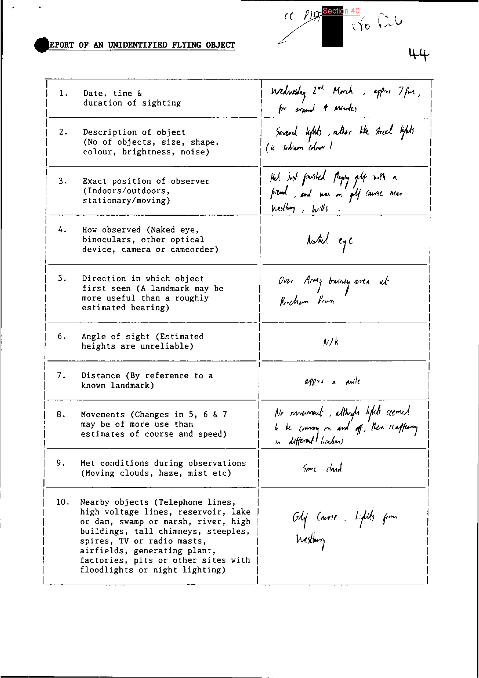 Uk Ufo Disclosure Part 29, 295P Uk Document 31 184 1