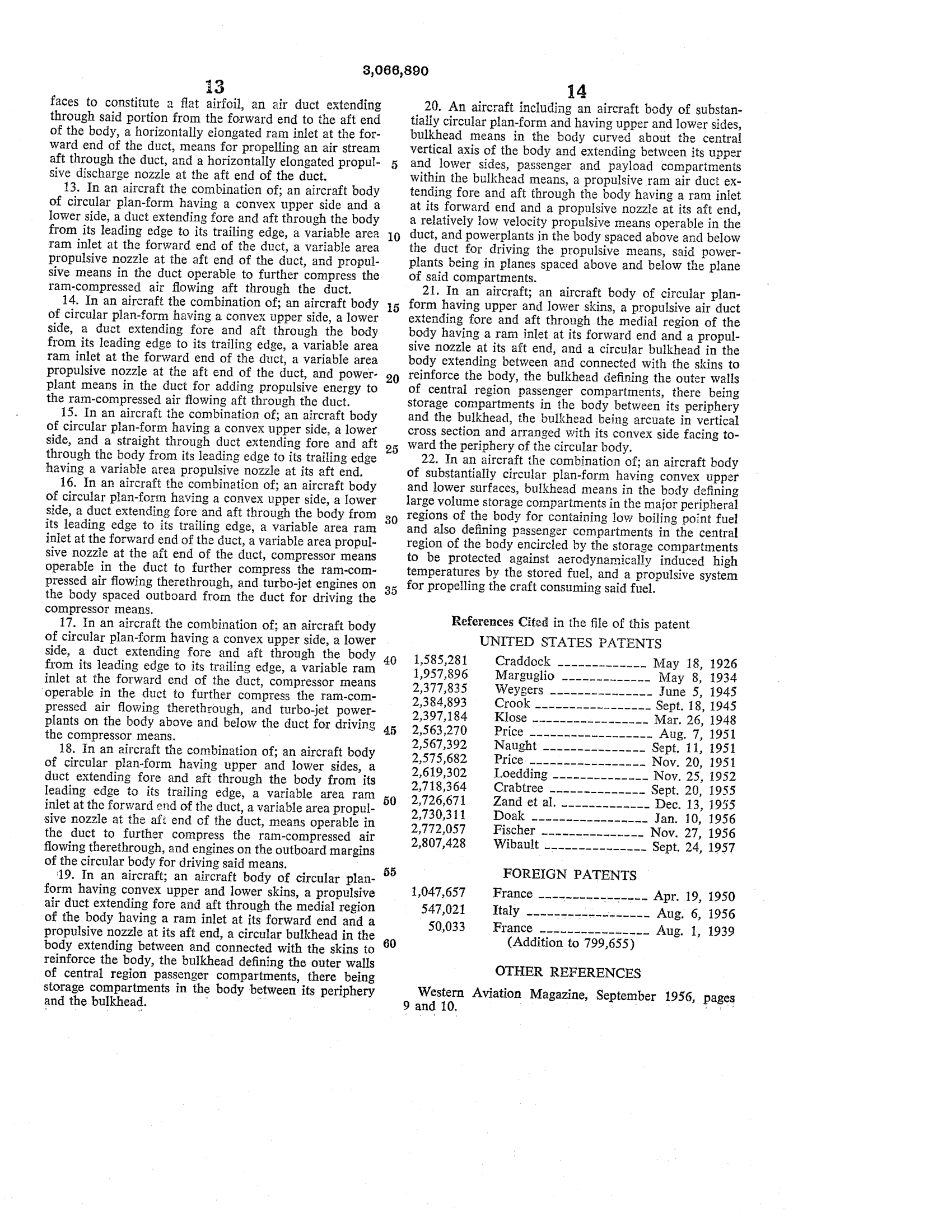 Usa Disclosure Ufo Patents 302P 20 2821 29 20 2840 29