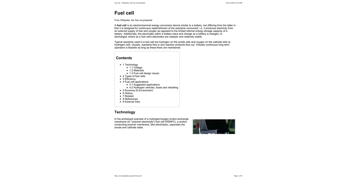 Fuel Cell Wikipedia, The Free Encyclopedia