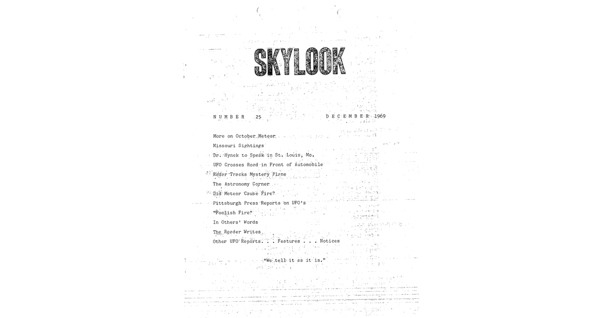 MUFON UFO Journal 1969 12. December Skylook