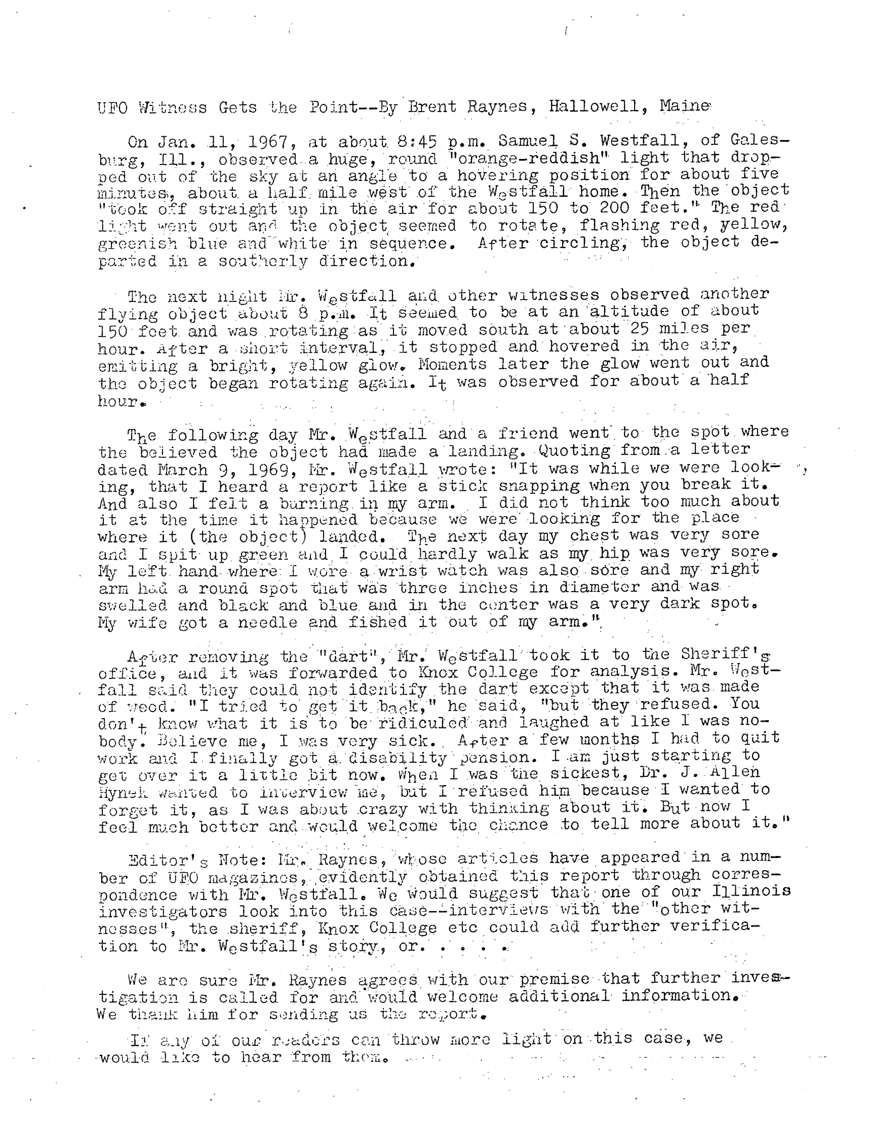 Mufon Ufo Journal 1969 5. May Skylook