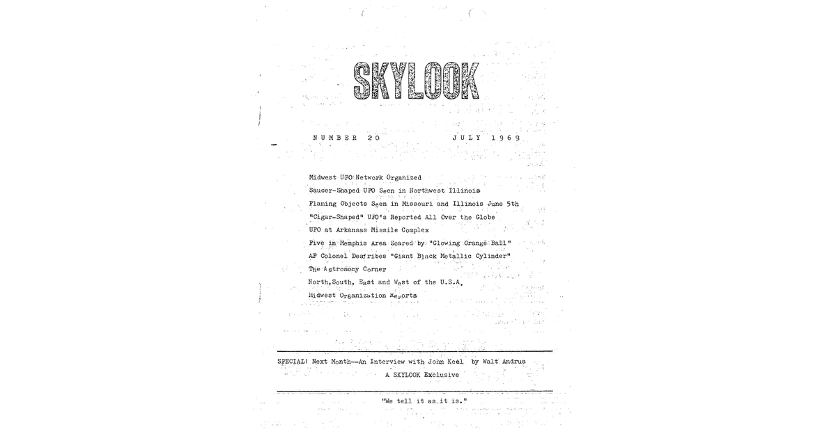 MUFON UFO Journal 1969 7. July Skylook
