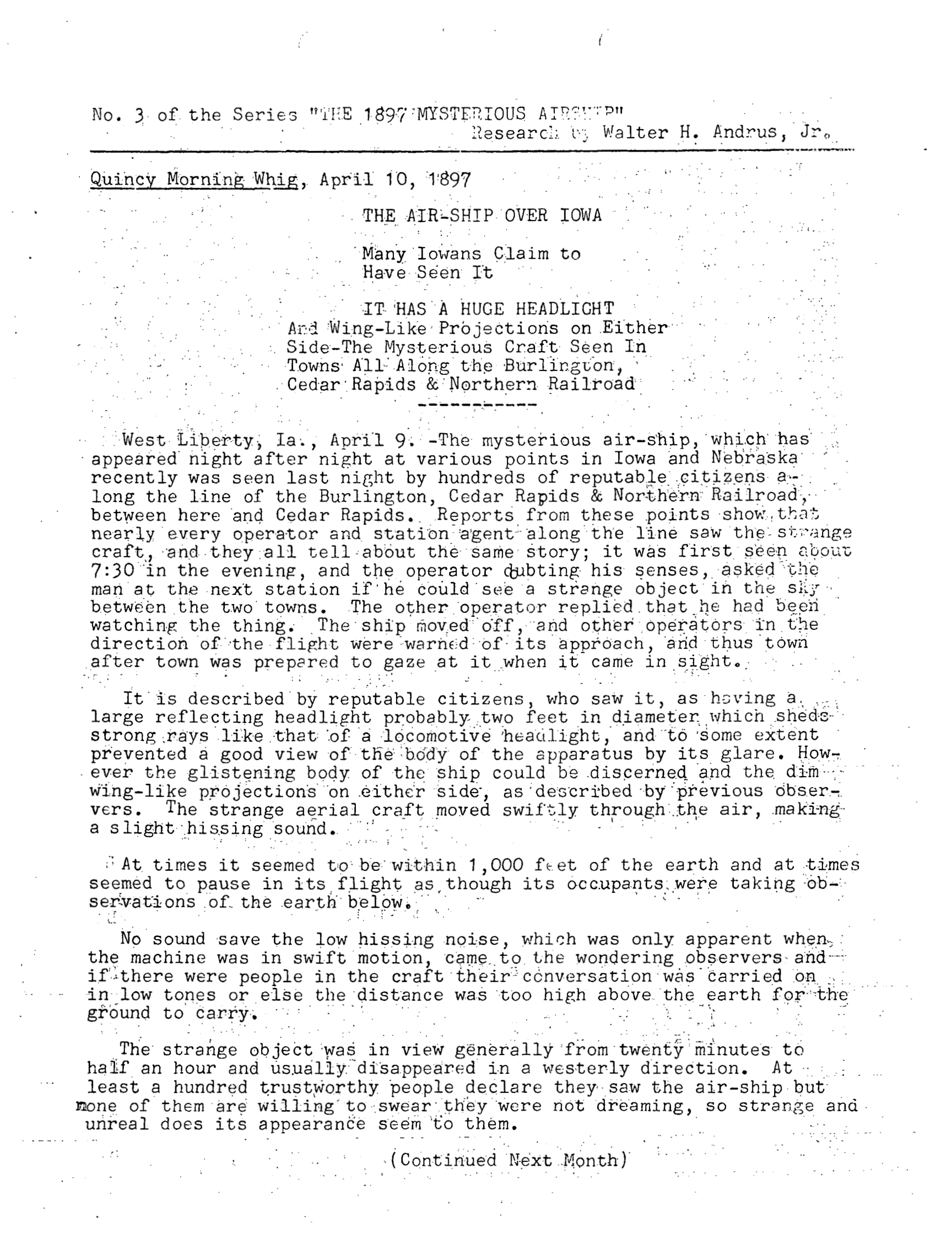 Mufon Ufo Journal 1970 10. October Skylook