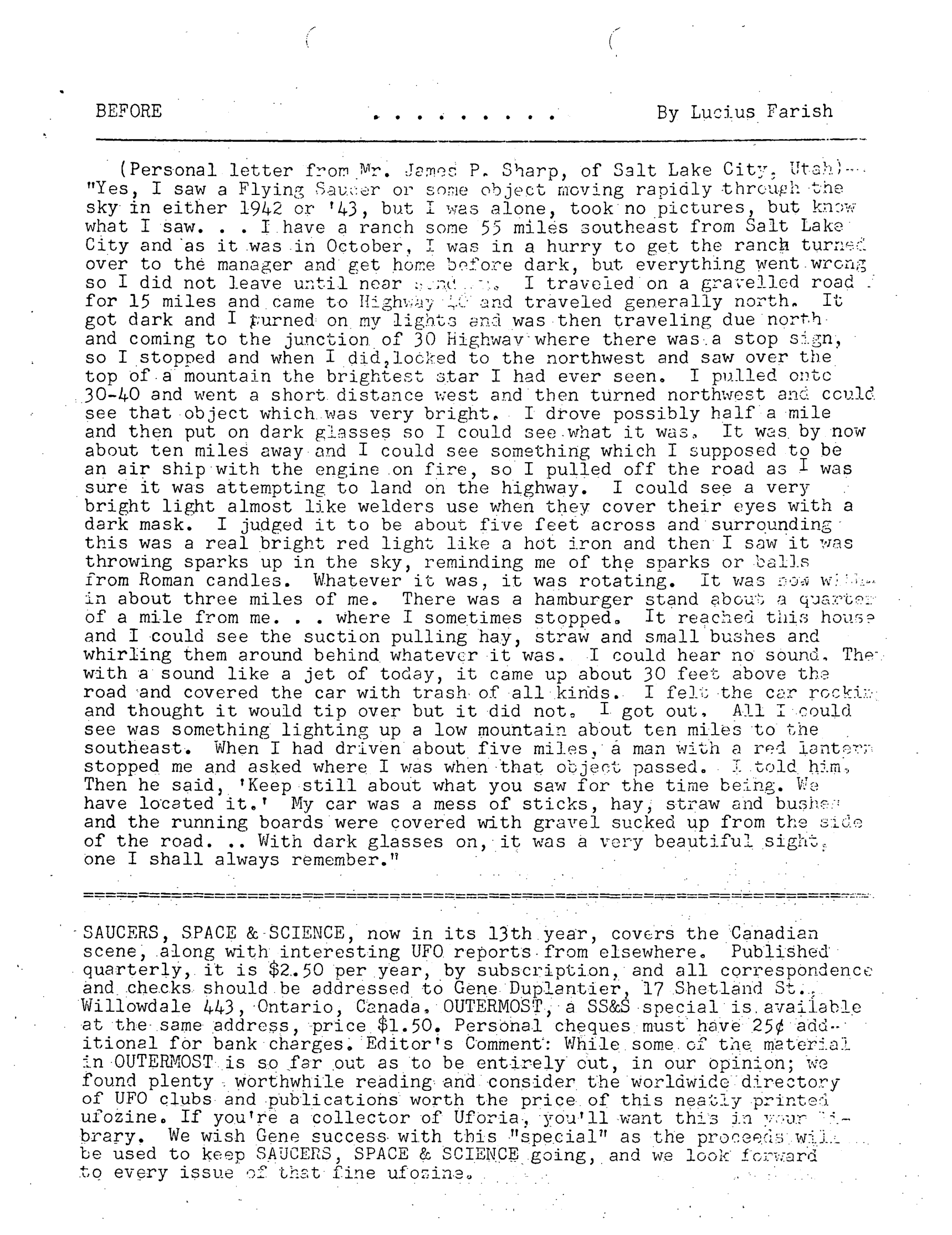 Mufon Ufo Journal 1970 7. July Skylook