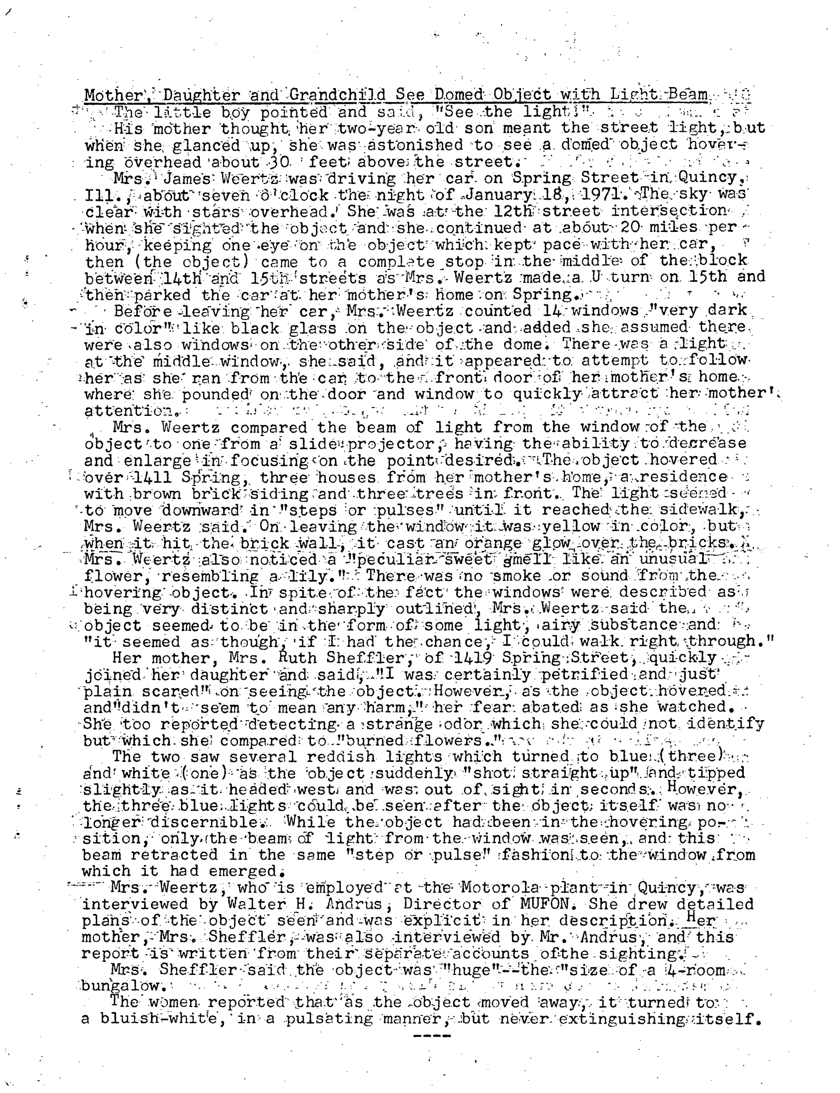 Mufon Ufo Journal 1971 8. August Skylook