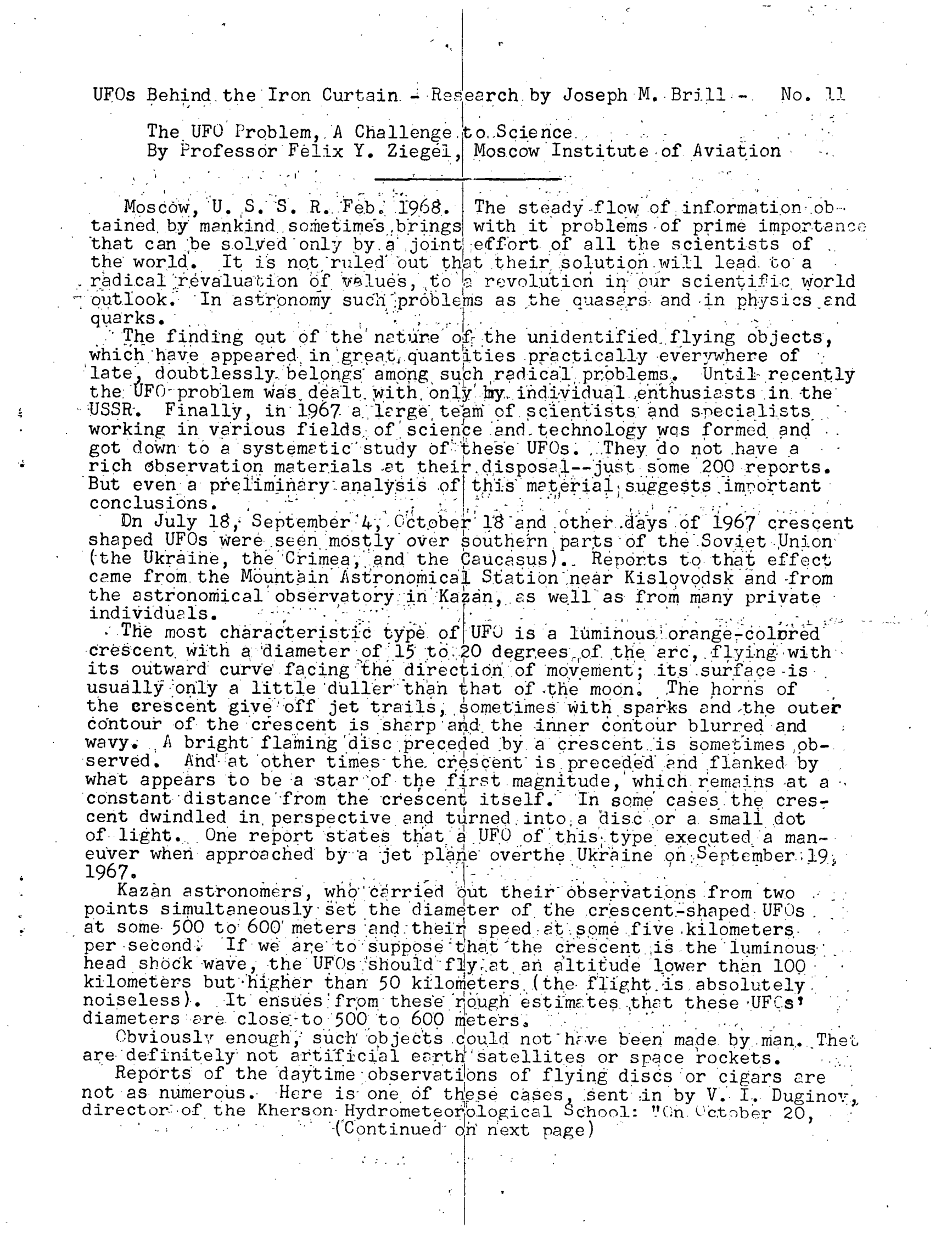 Mufon Ufo Journal 1972 8. August Skylook