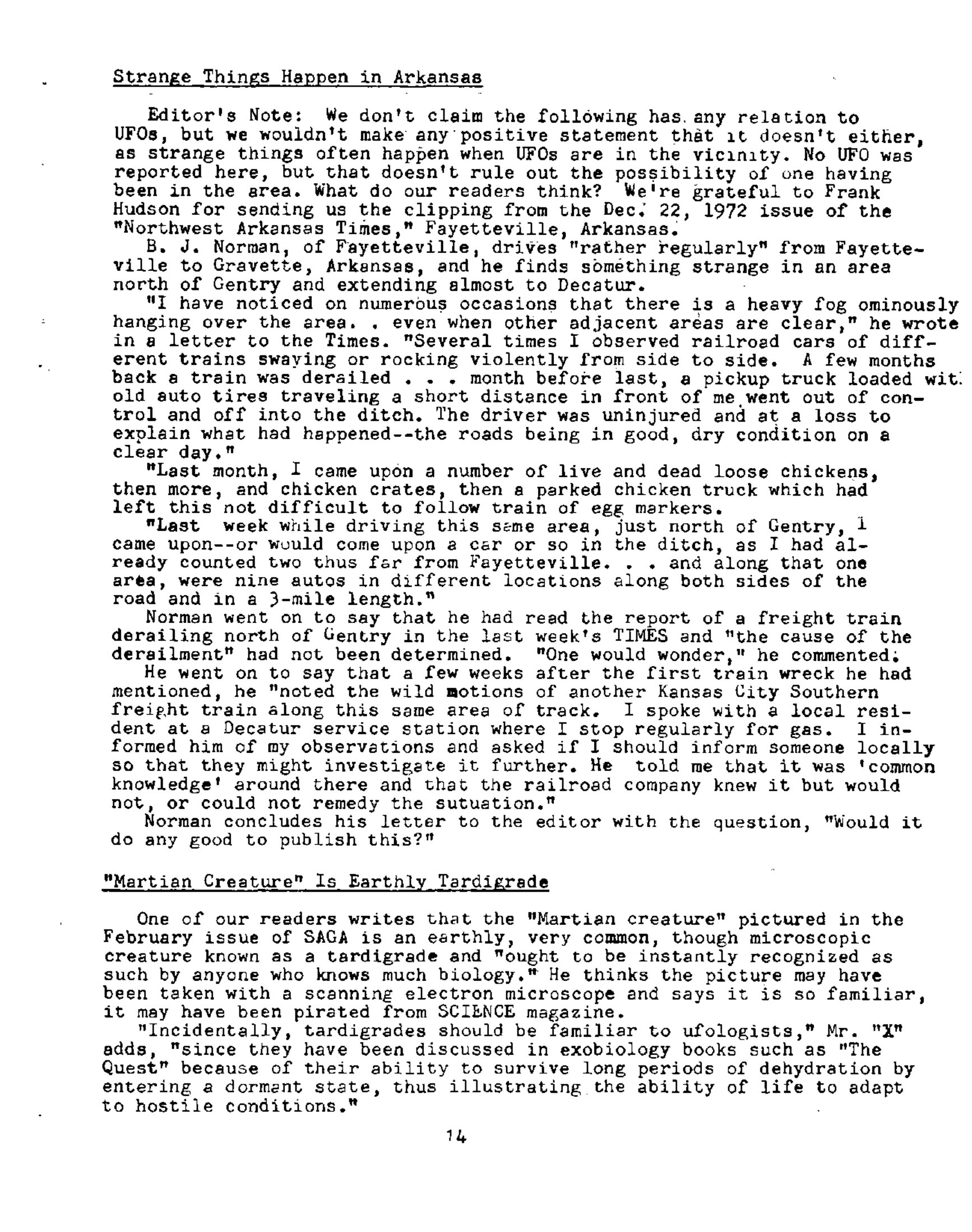 Mufon Ufo Journal 1973 4. April Skylook