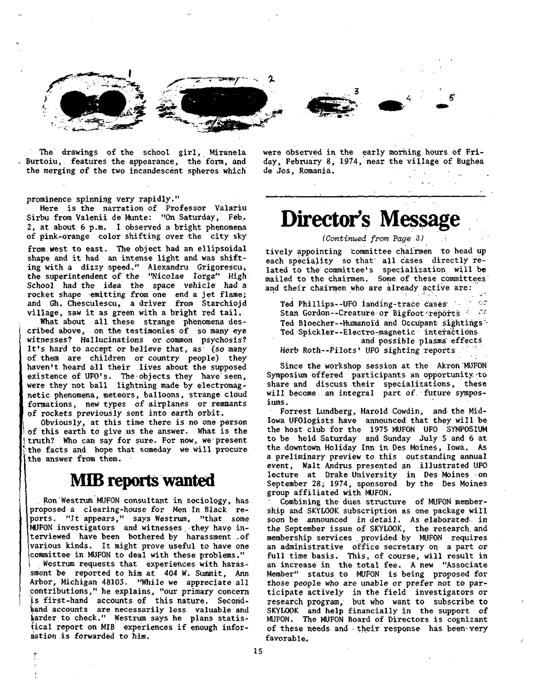 Mufon Ufo Journal 1974 10. October Skylook