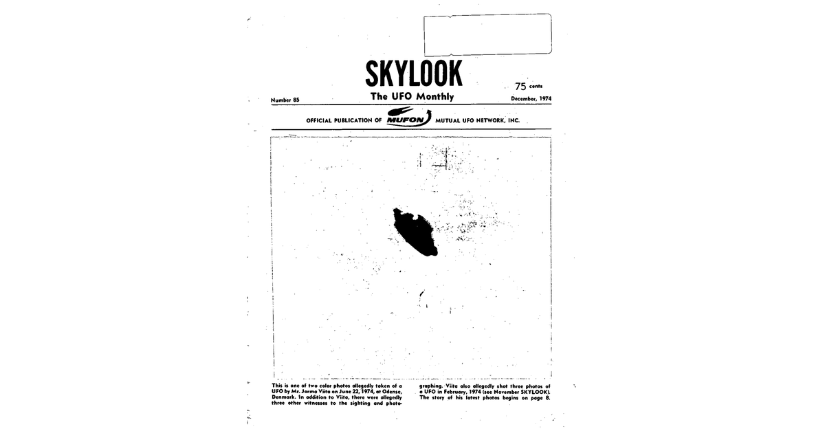 MUFON UFO Journal 1974 12. December Skylook