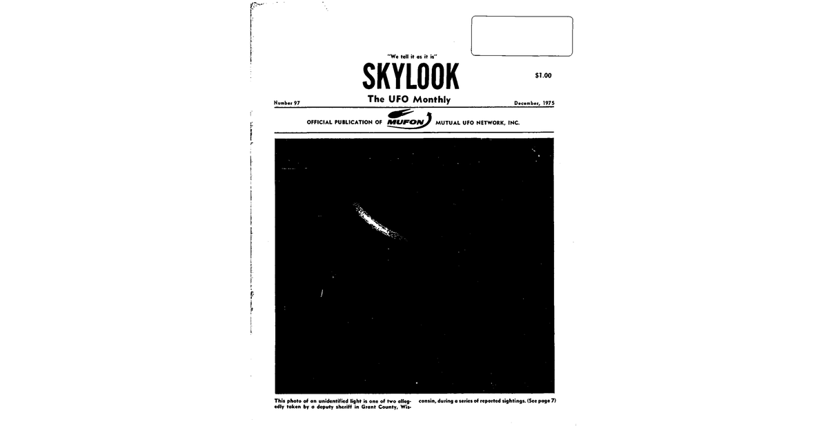 MUFON UFO Journal 1975 12. December Skylook