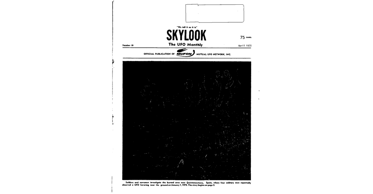 MUFON UFO Journal 1975 4. April Skylook