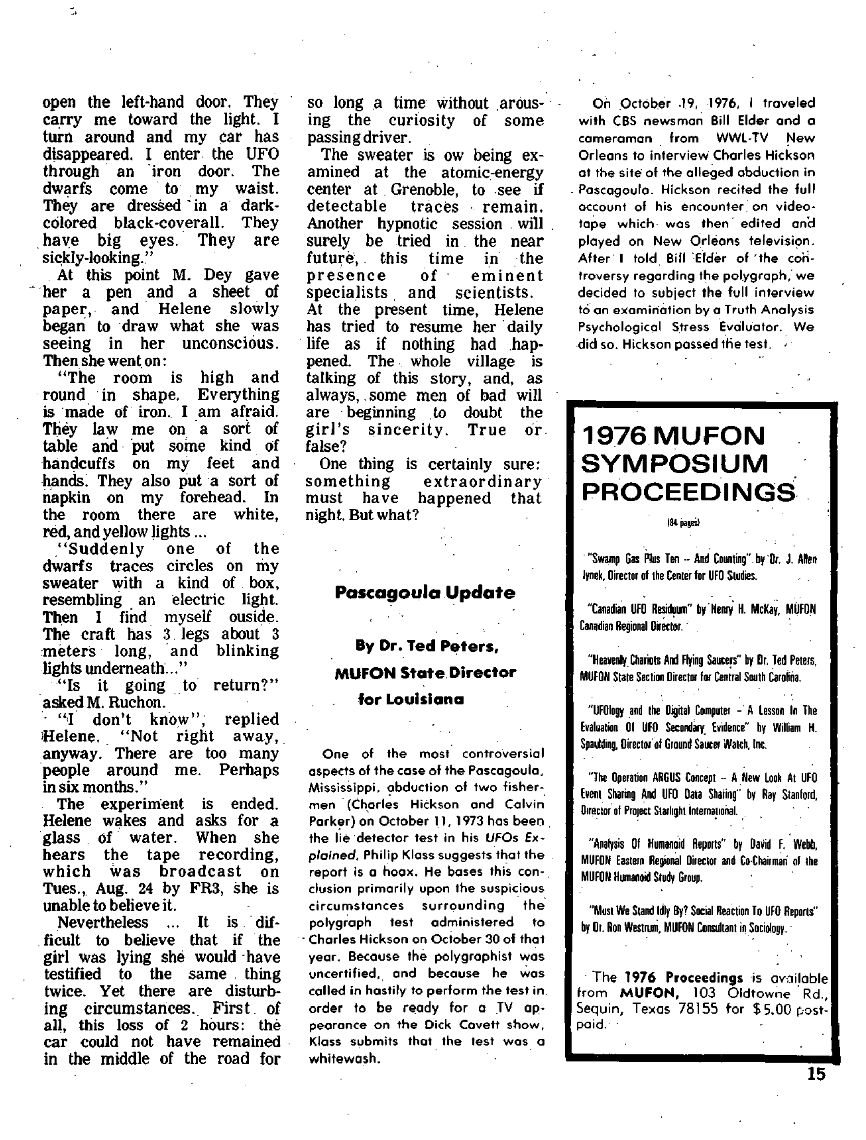 Mufon Ufo Journal 1976 10. October