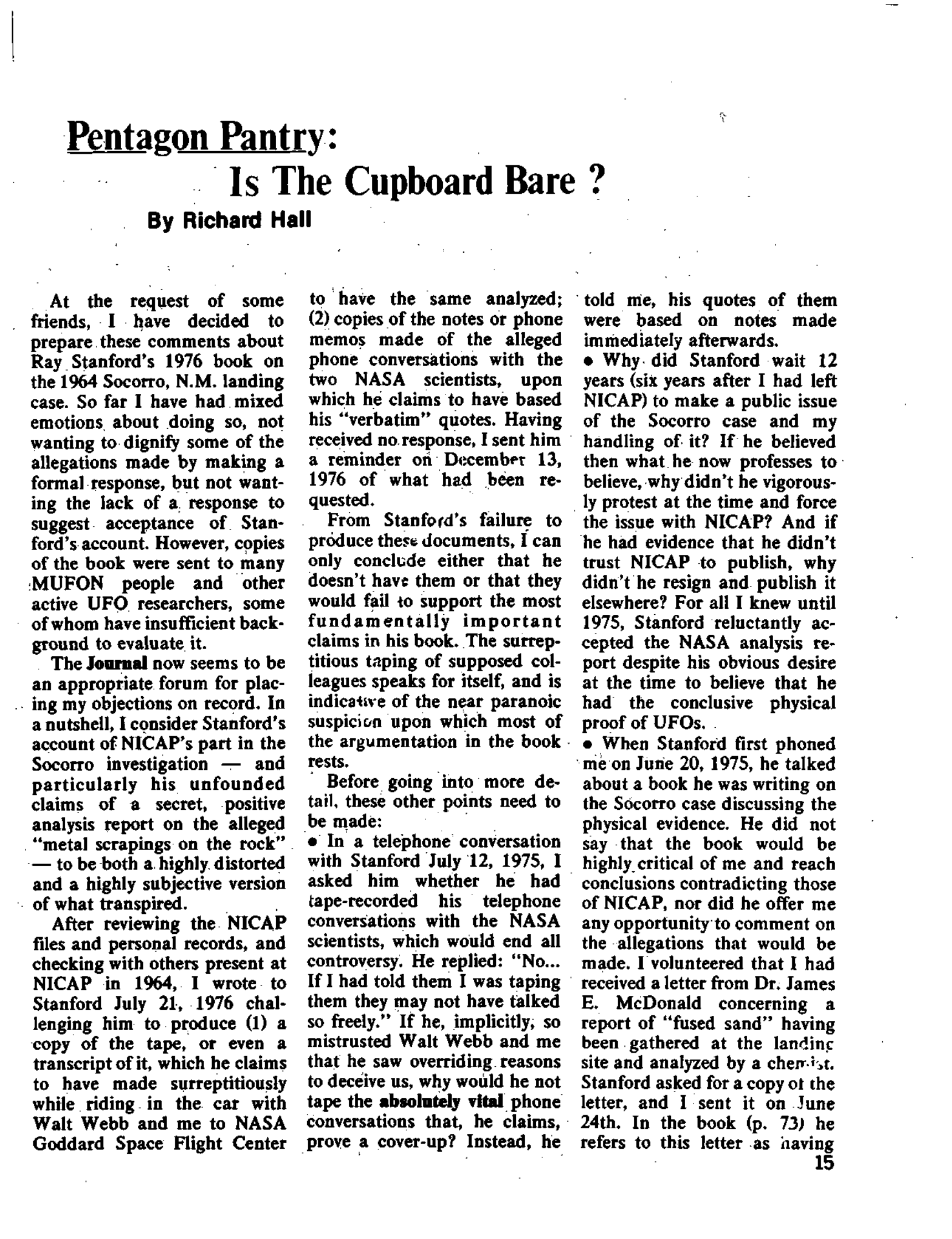 Mufon Ufo Journal 1976 11. November