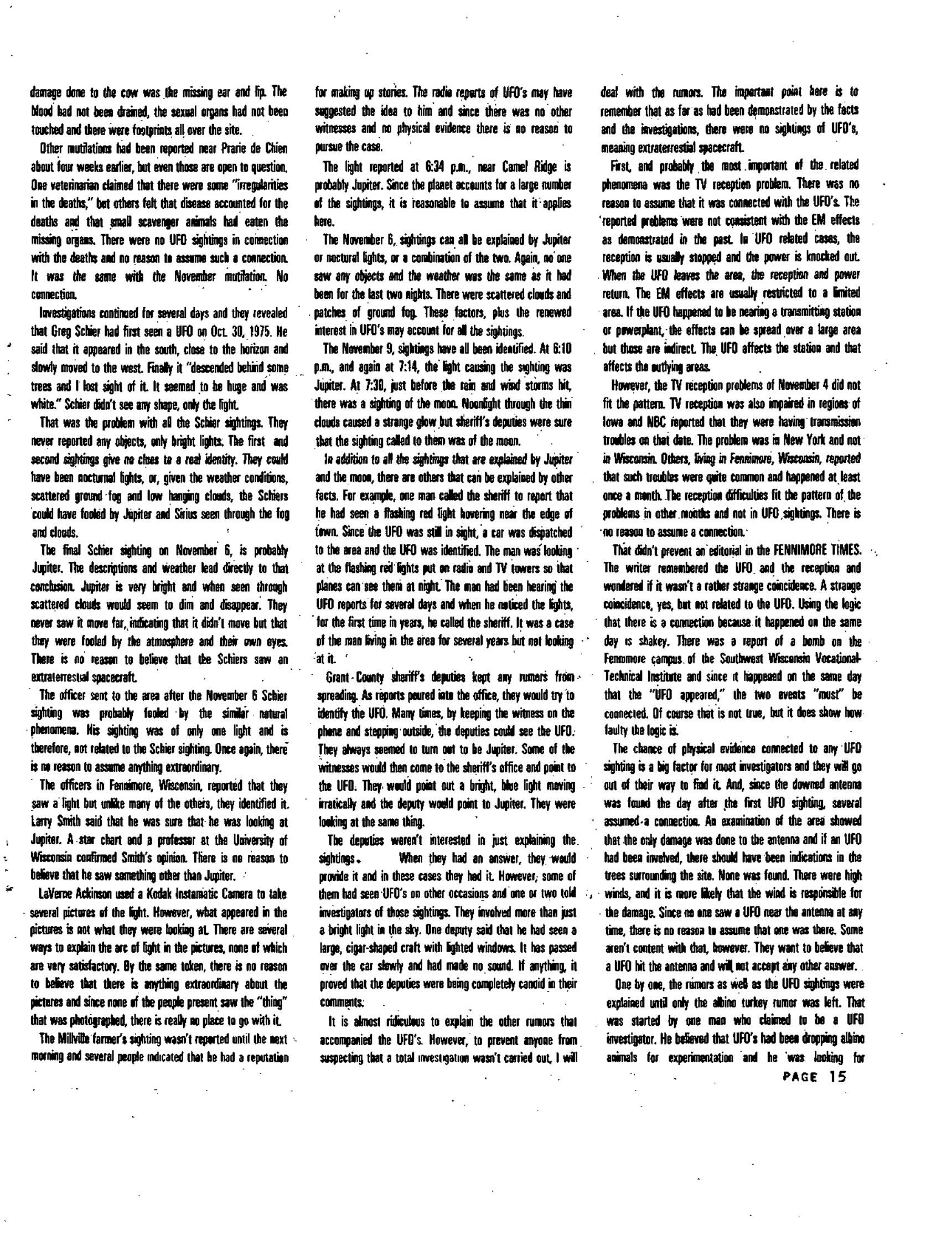 Mufon Ufo Journal 1976 6. June