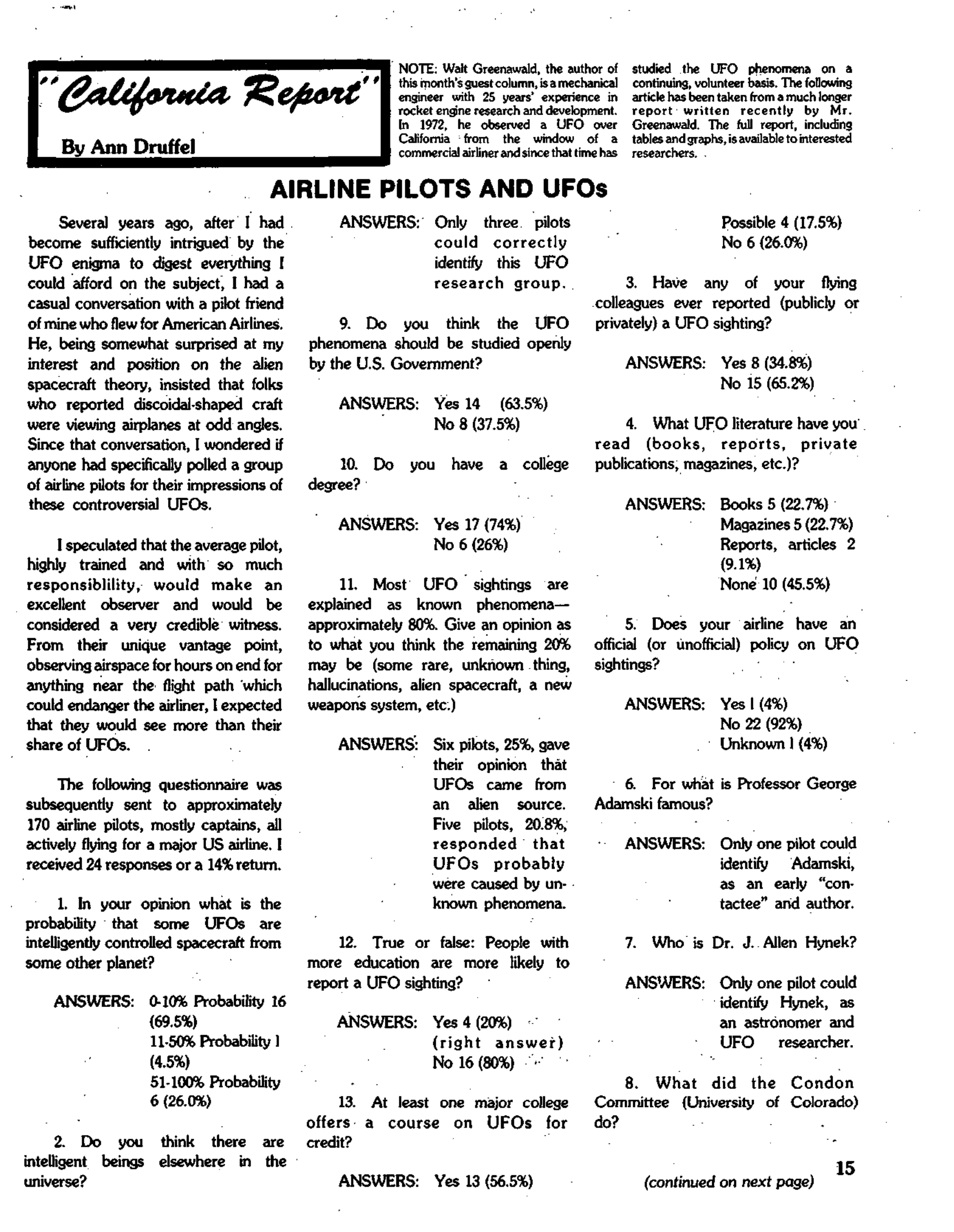 Mufon Ufo Journal 1977 11. November