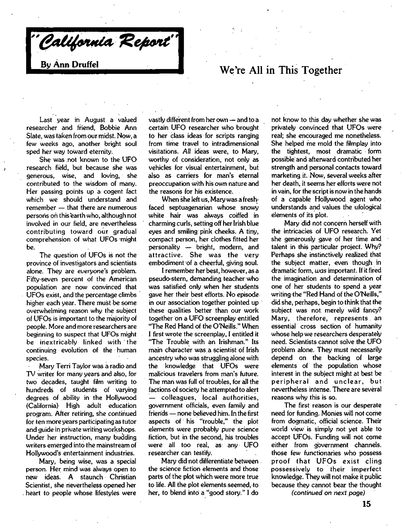 Mufon Ufo Journal 1979 11. November