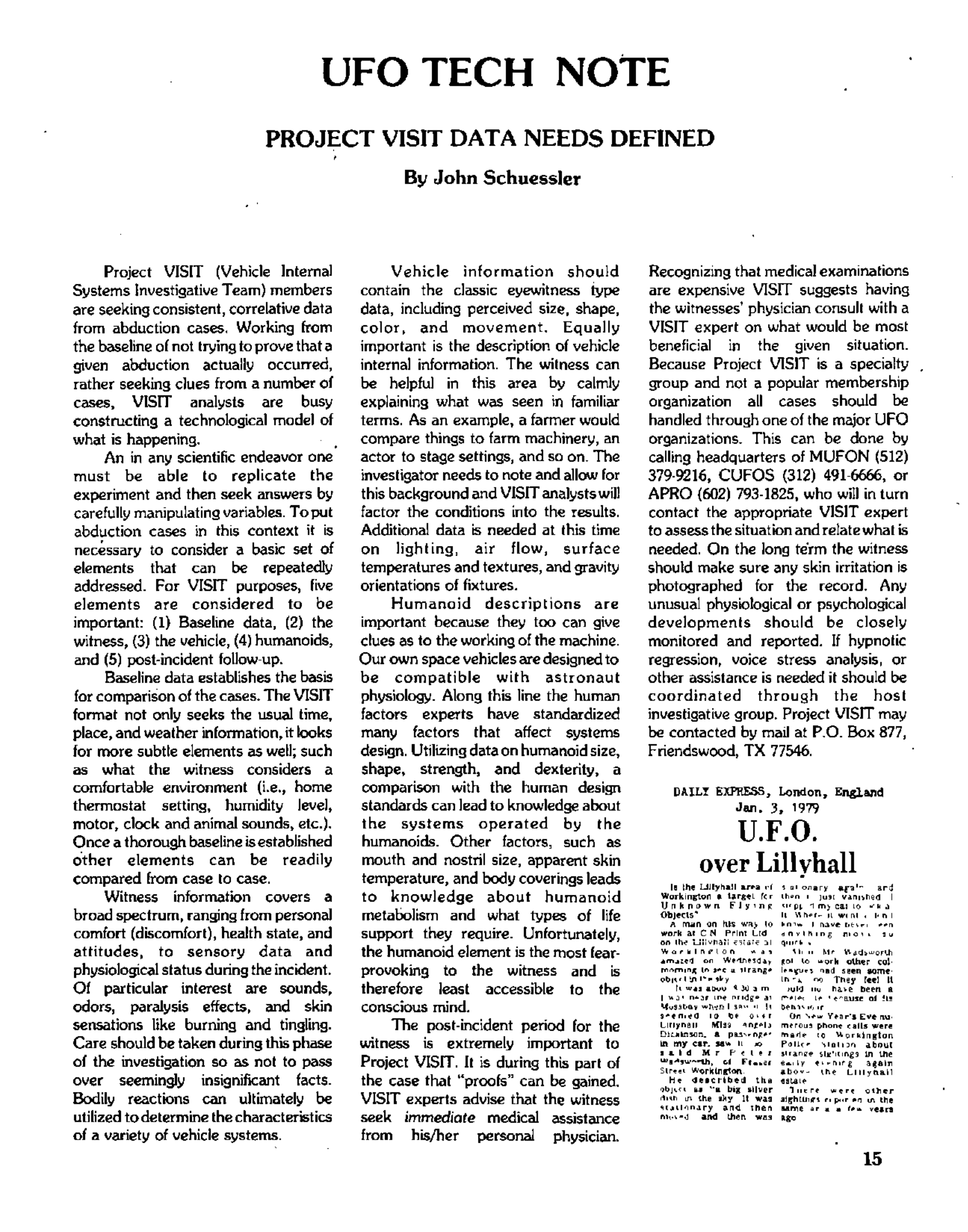 Mufon Ufo Journal 1979 3. 4. March April