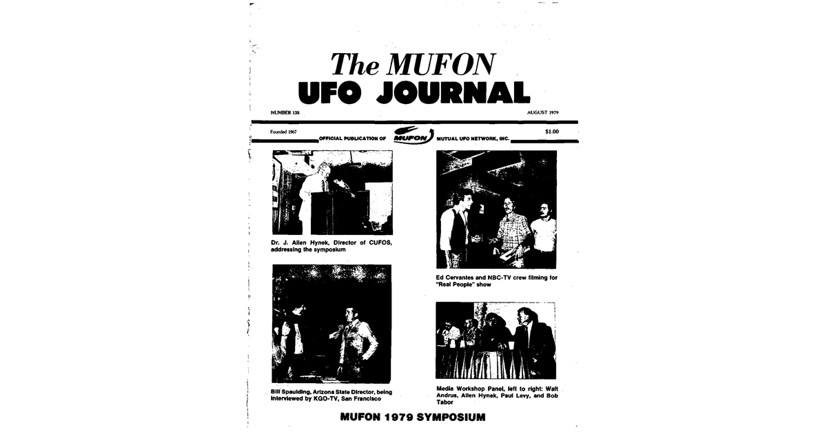 MUFON UFO Journal 1979 8. August