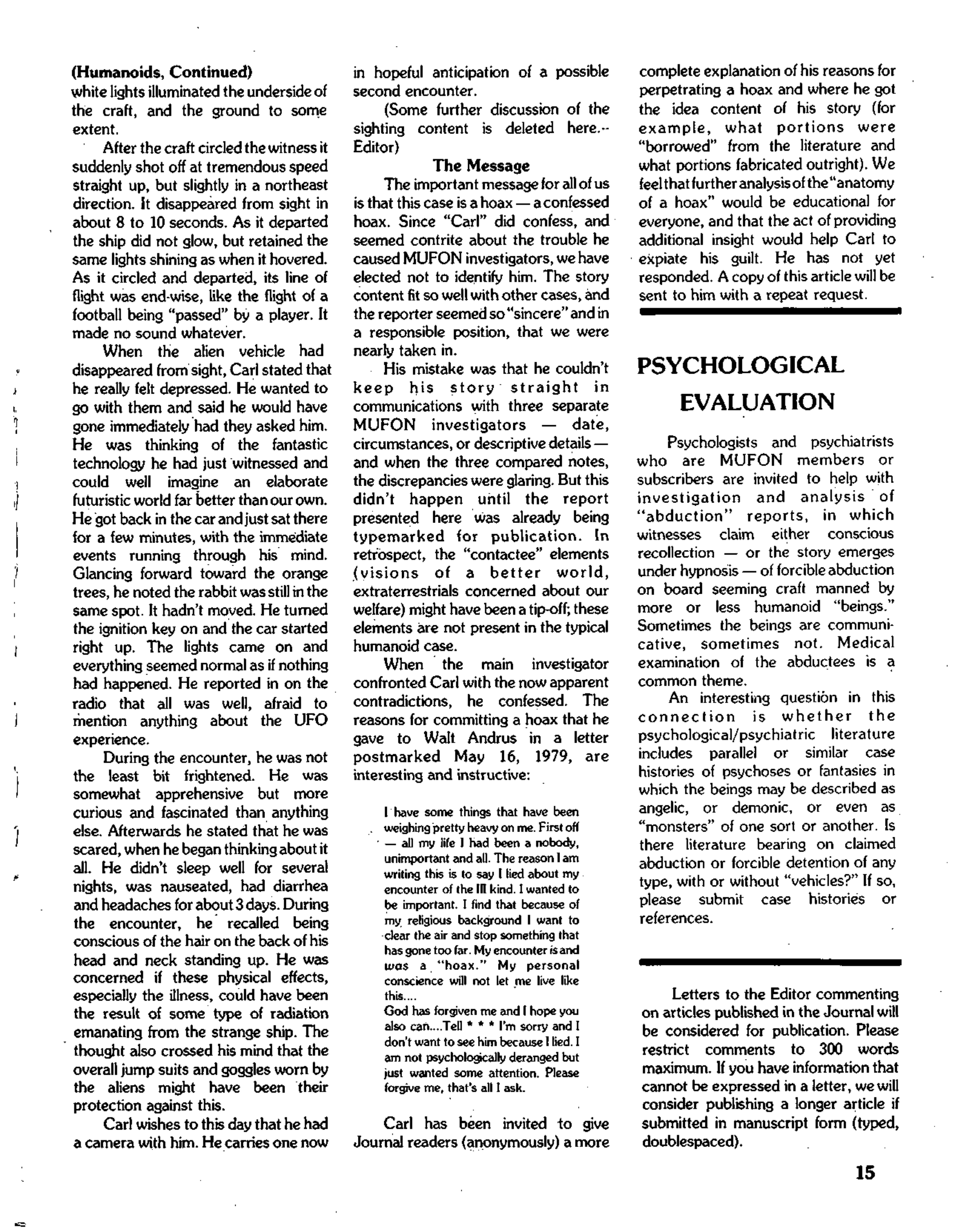 Mufon Ufo Journal 1980 1. January