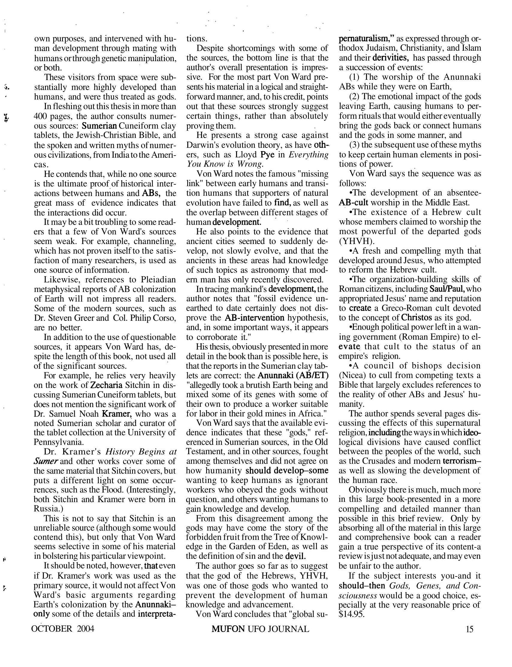 Mufon Ufo Journal 2004 10. October