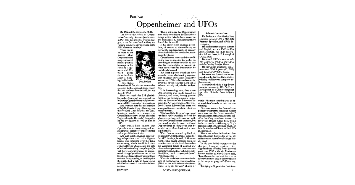 MUFON UFO Journal 2005 7. July
