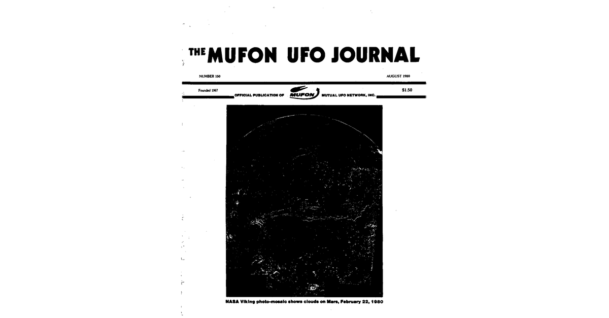 MUFON UFO Journal 1980 8. August