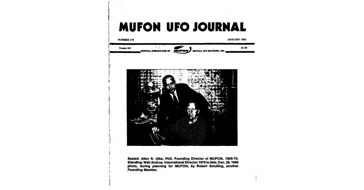 MUFON UFO Journal 1983 1. January