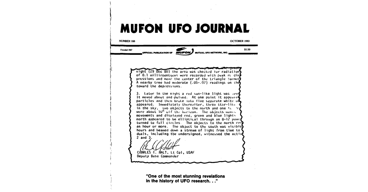 MUFON UFO Journal 1983 10. October