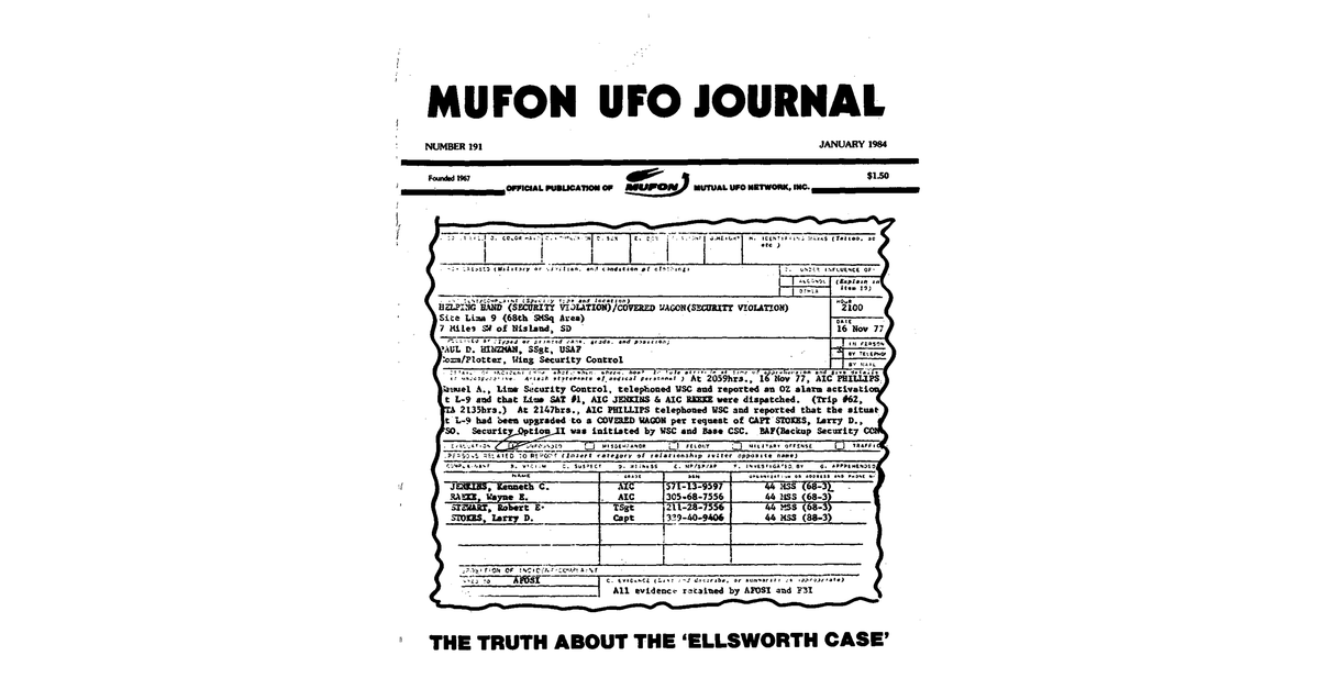 MUFON UFO Journal 1984 1. January