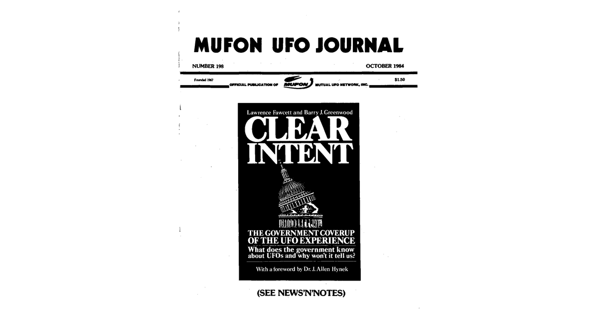 MUFON UFO Journal 1984 10. October