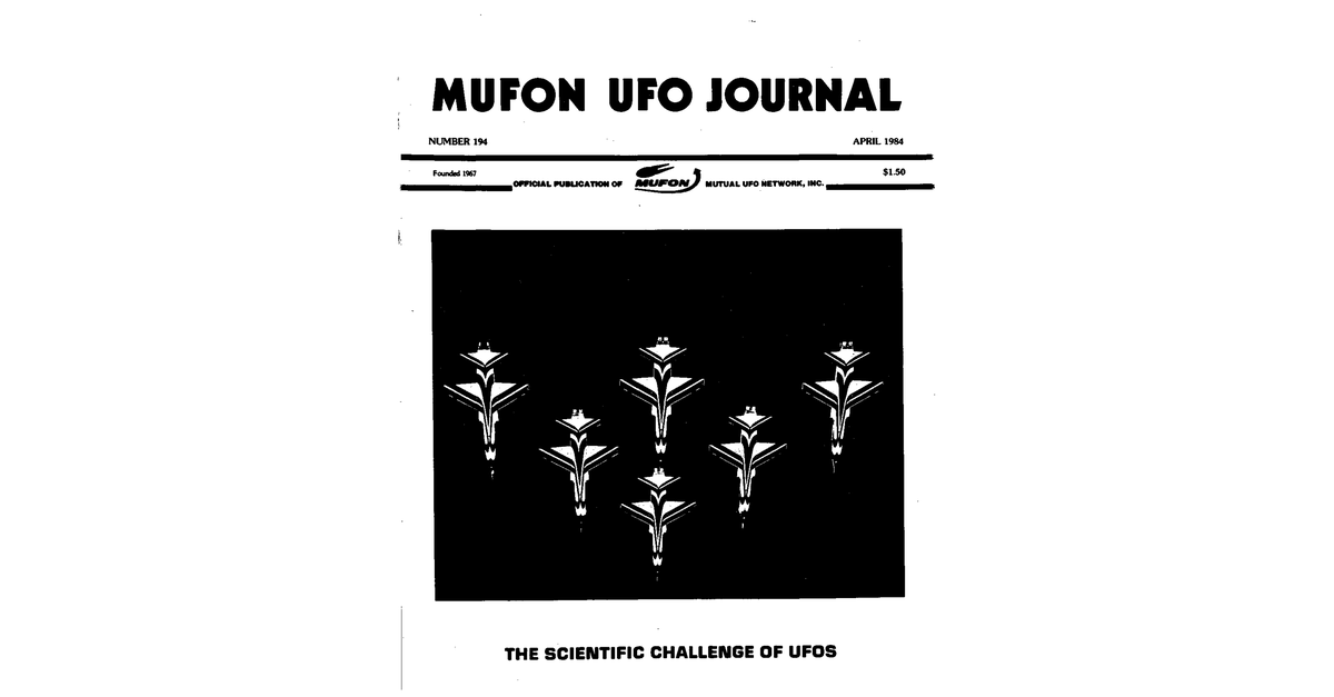 MUFON UFO Journal 1984 4. April