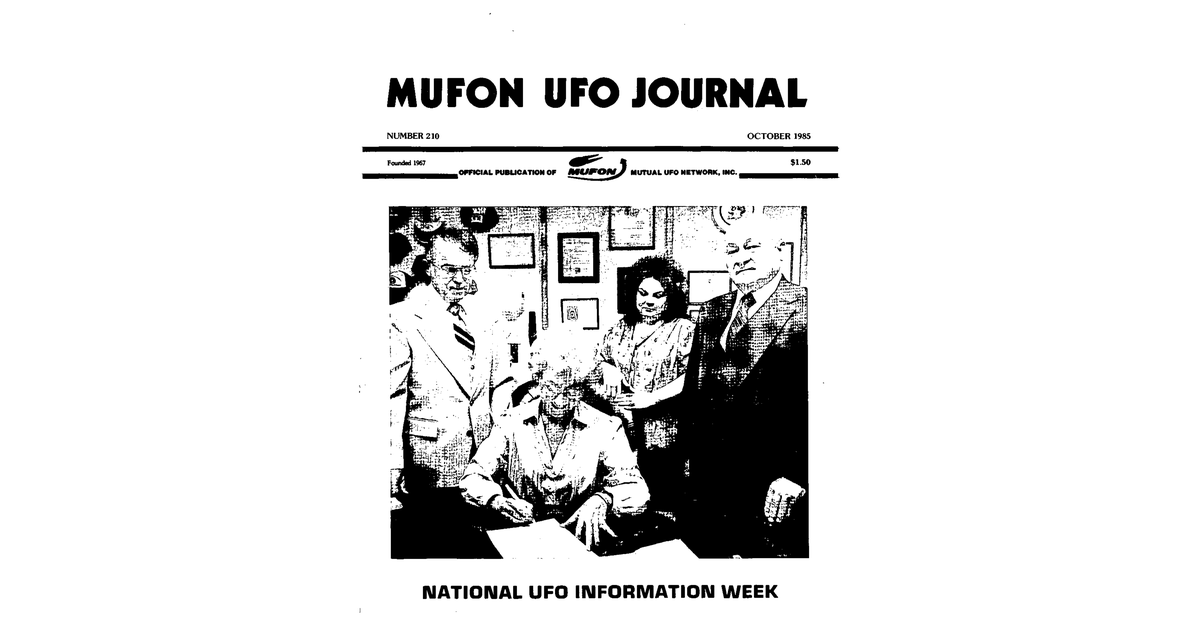 MUFON UFO Journal 1985 10. October