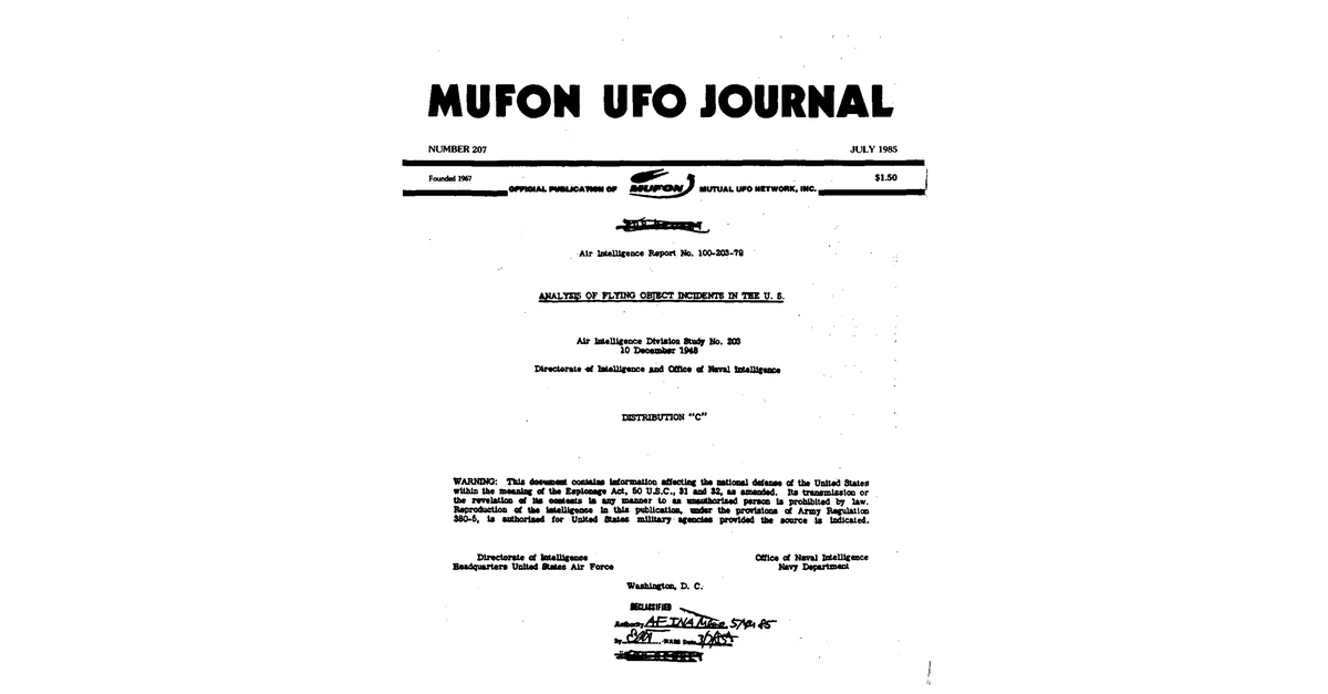 MUFON UFO Journal 1985 7. July